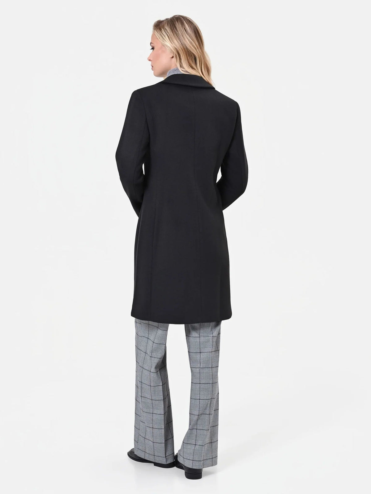 Rinascimento - Cappotto monopetto nero in velluto dal taglio dritto - Donna - World Fashion