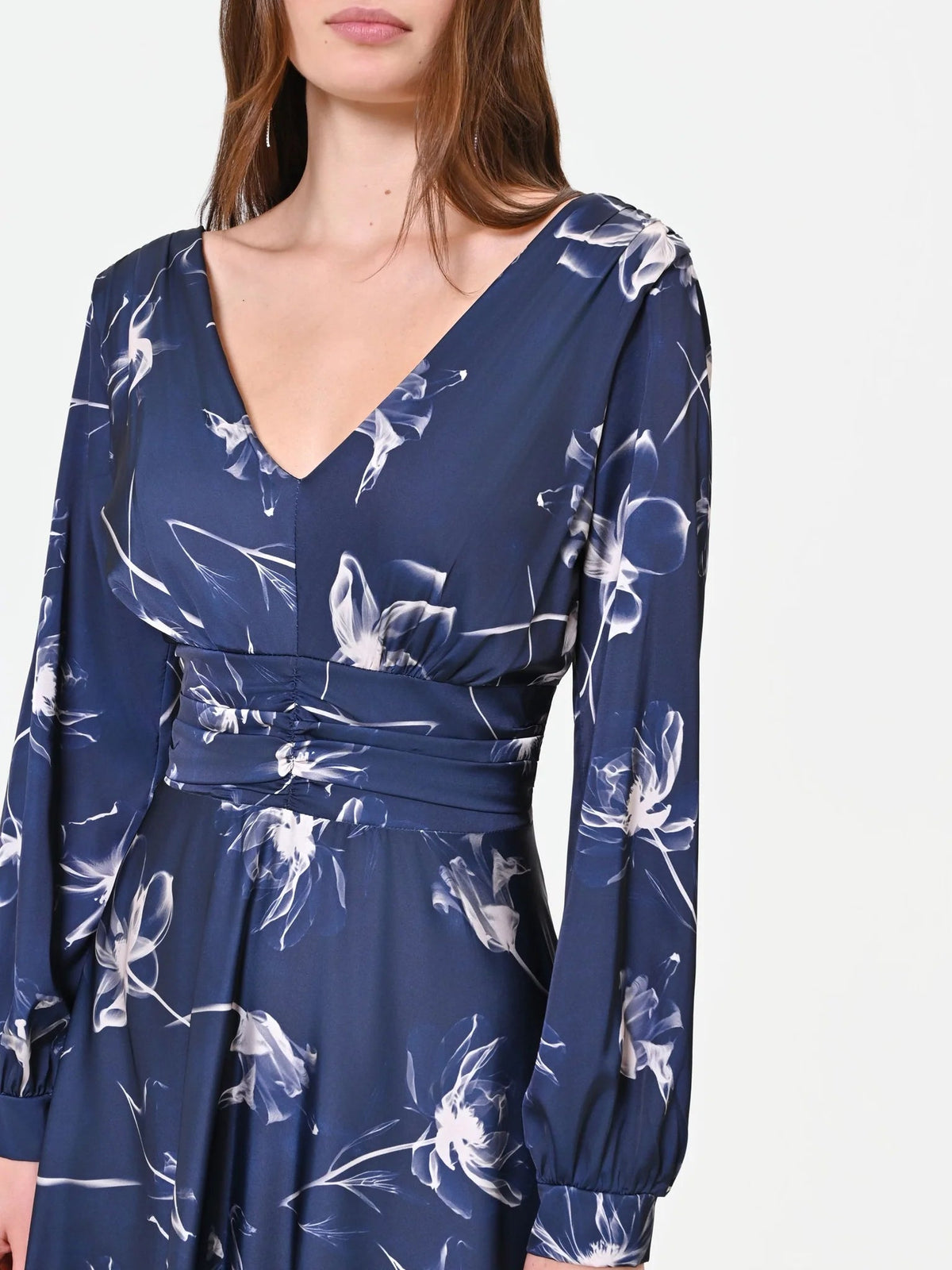 Rinascimento Curvy - Abito Lungo Fantasia Floreale - Donna - World Fashion