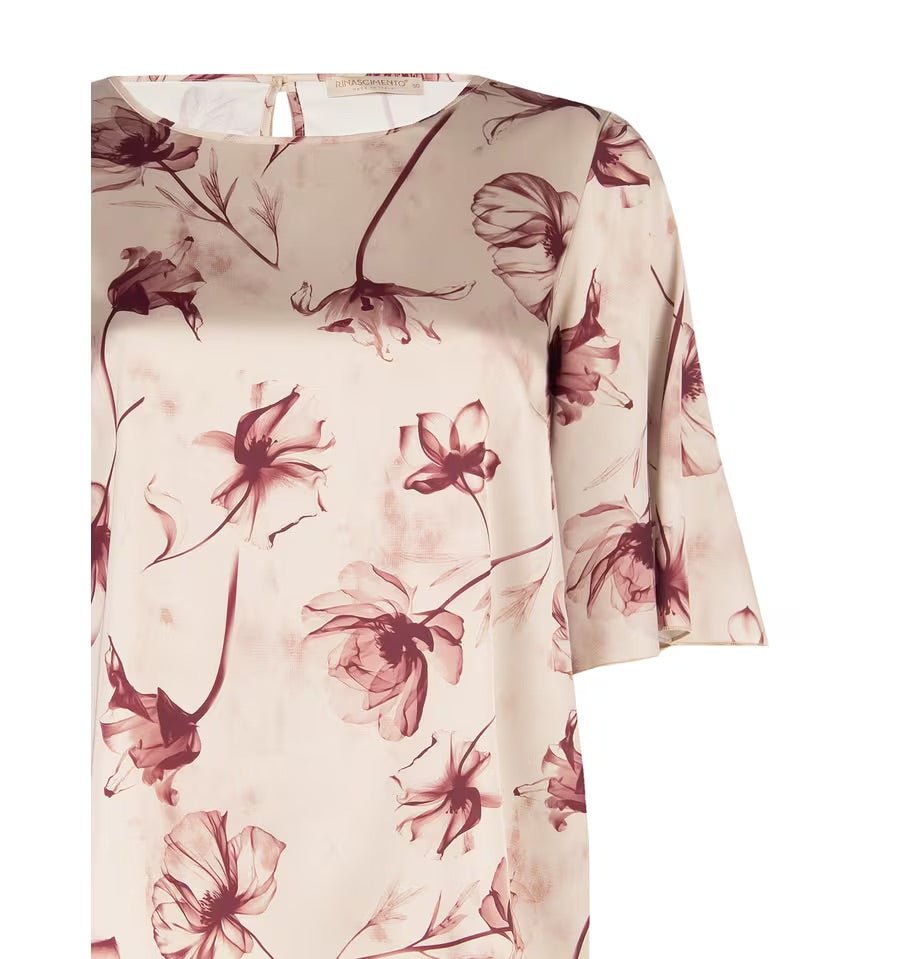 Rinascimento Curvy - Blusa a stampa floreale con maniche a campana - Donna - World Fashion