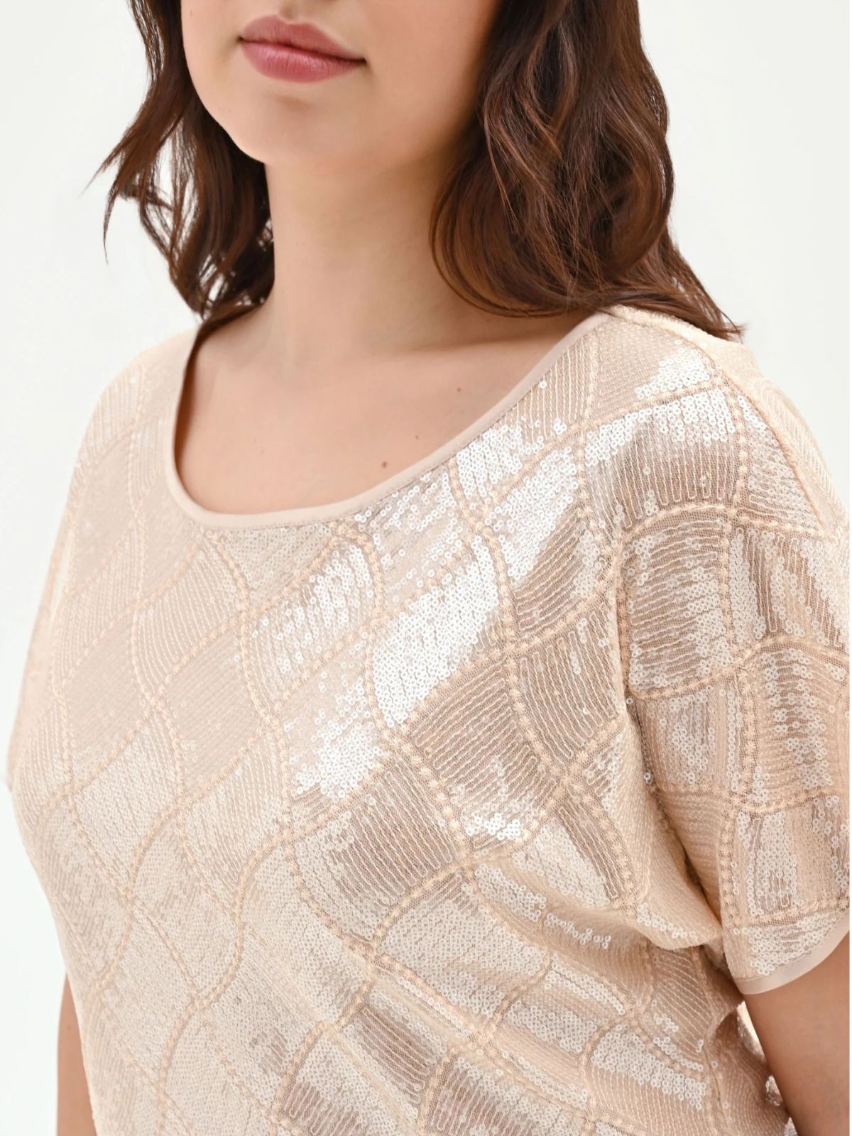 Rinascimento Curvy - Blusa con paillettes - Donna - World Fashion