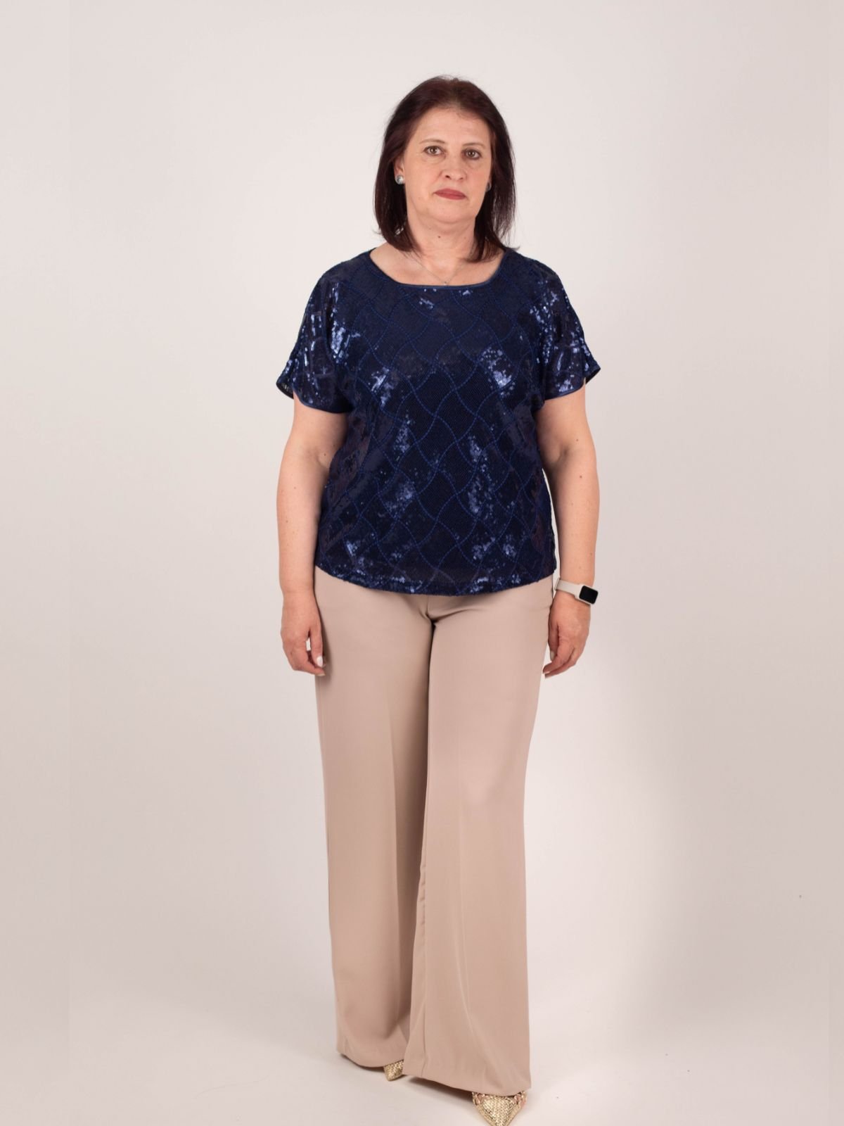 Rinascimento Curvy - Blusa con paillettes - Donna - World Fashion
