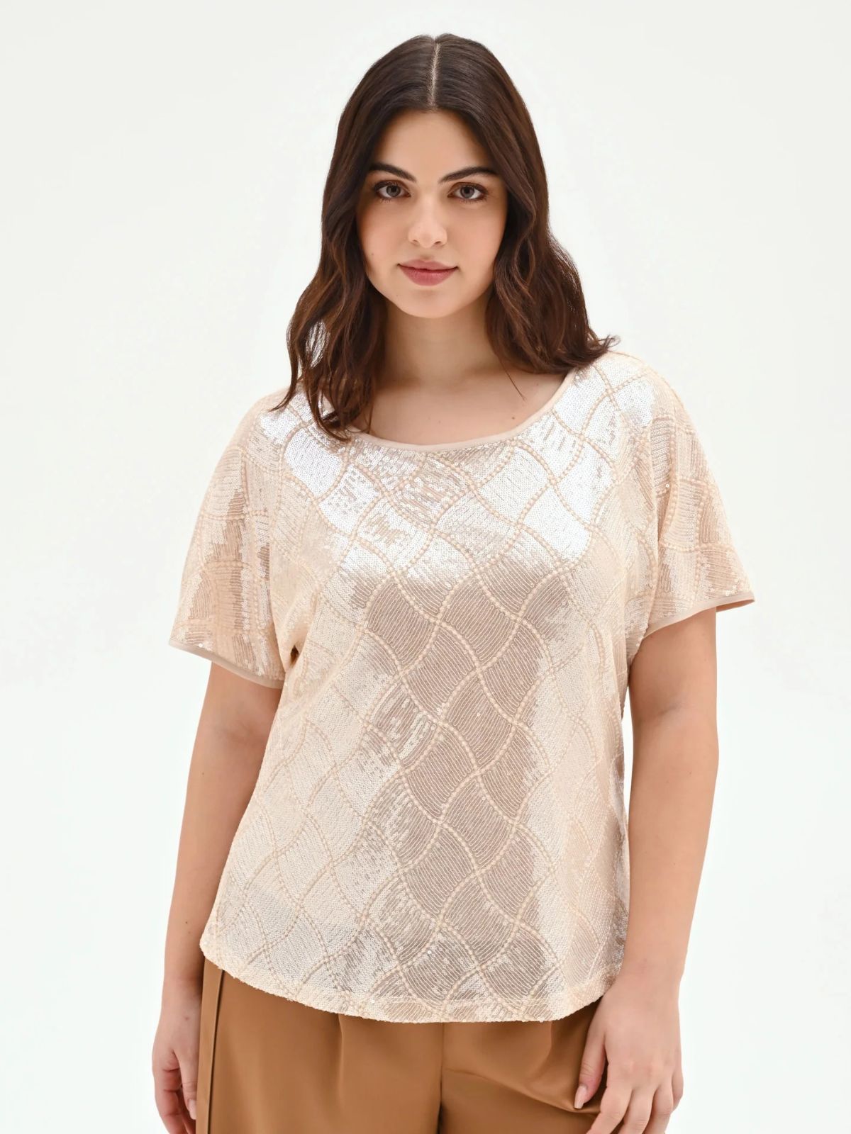 Rinascimento Curvy - Blusa con paillettes - Donna - World Fashion