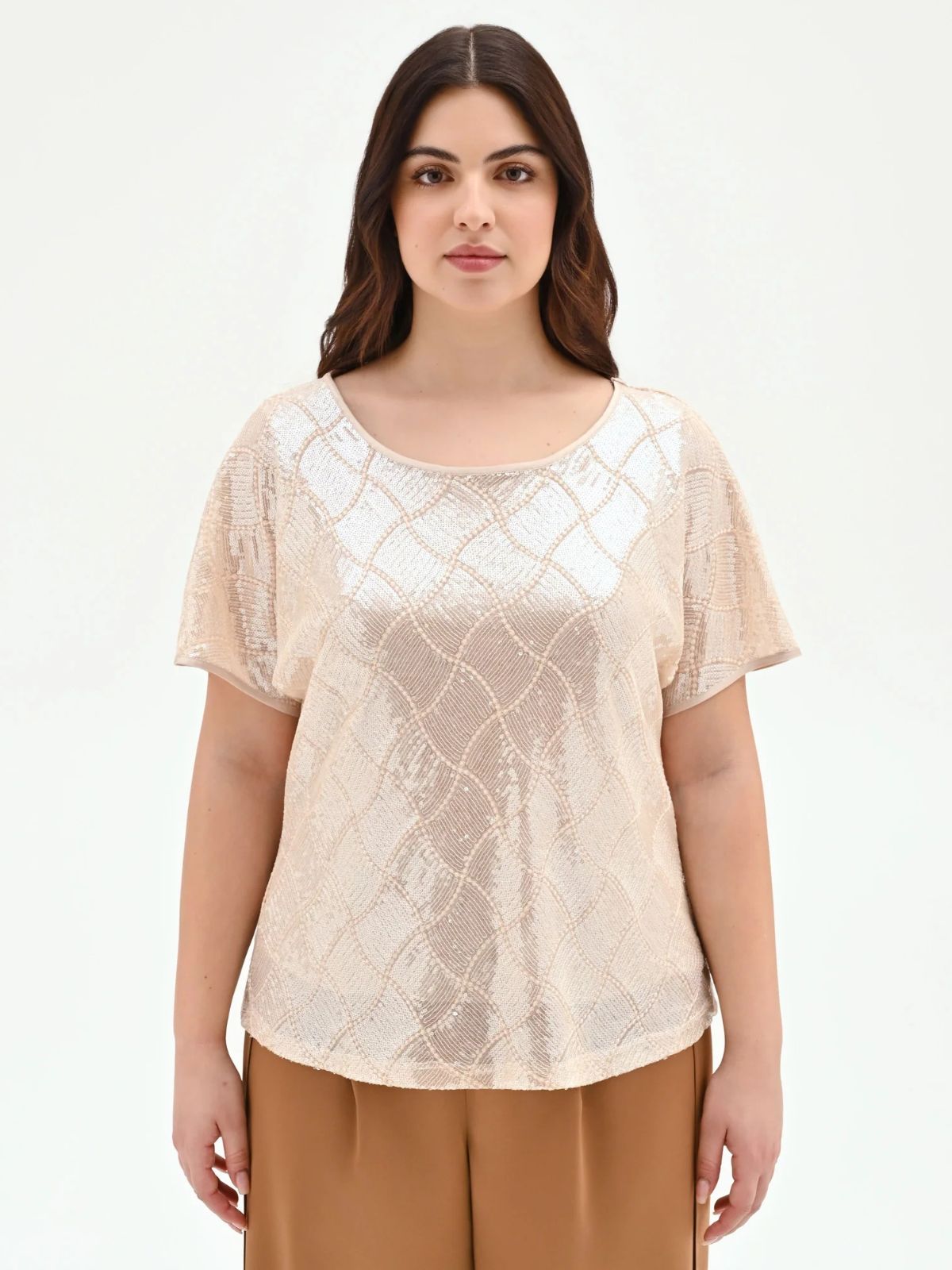 Rinascimento Curvy - Blusa con paillettes - Donna - World Fashion