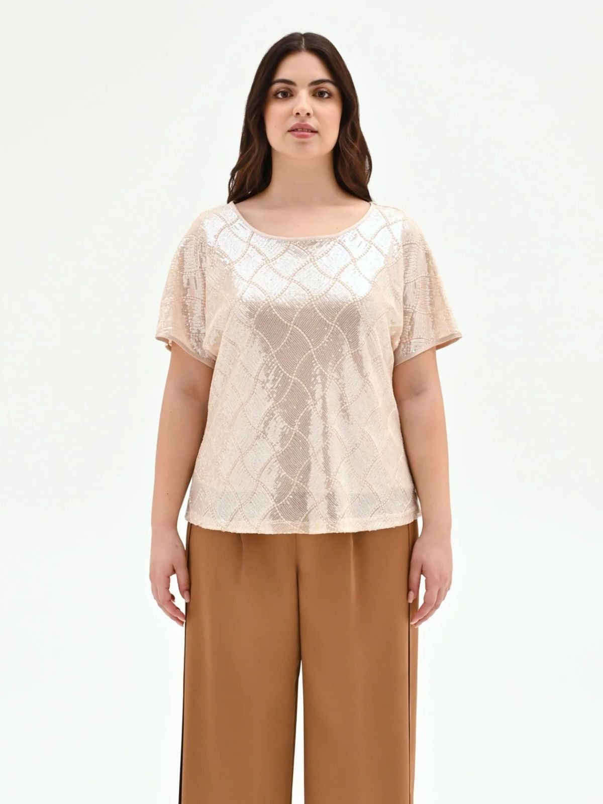 Rinascimento Curvy - Blusa con paillettes - Donna - World Fashion