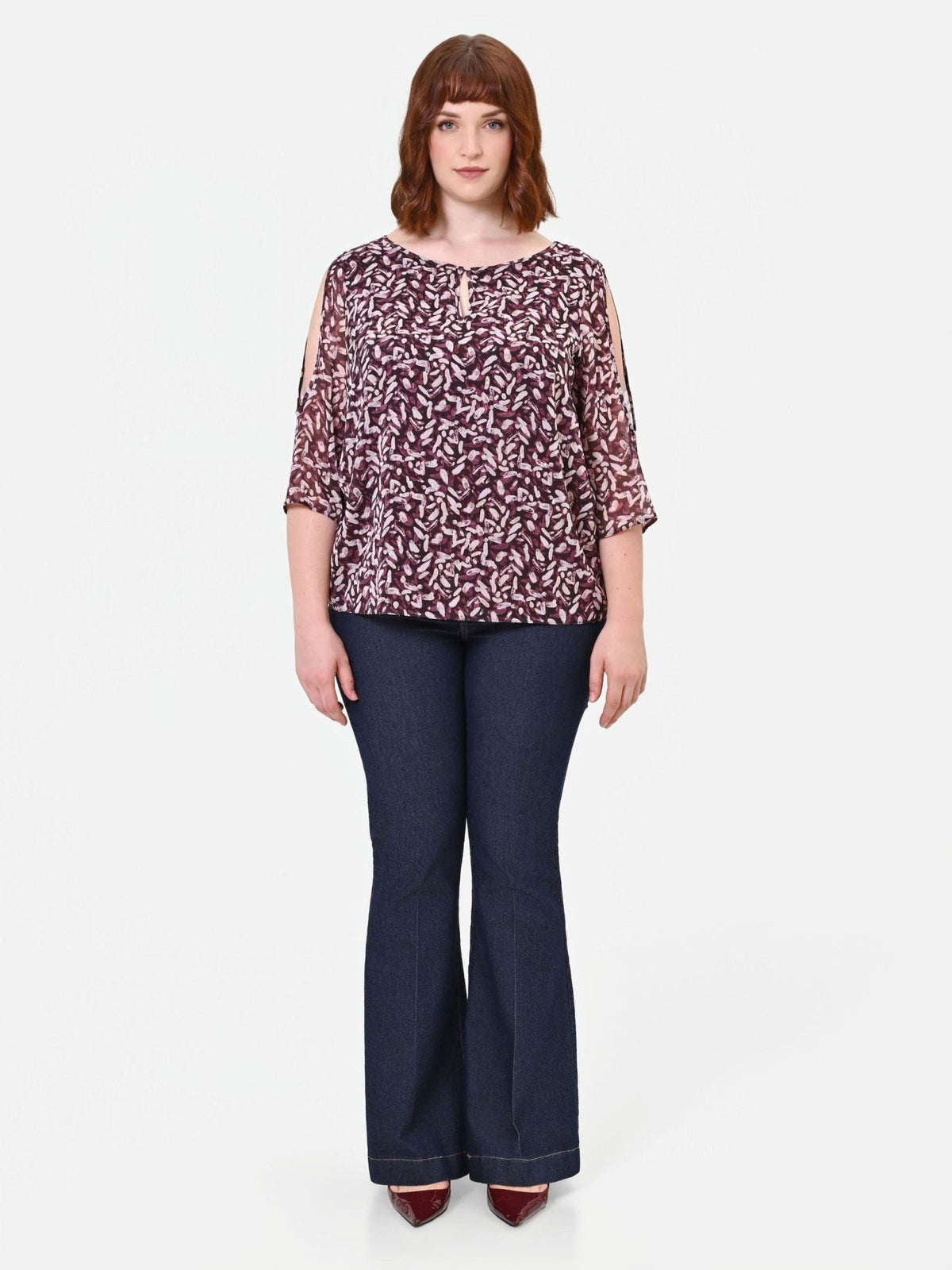 Rinascimento Curvy - Blusa in raso fantasia - Donna - World Fashion