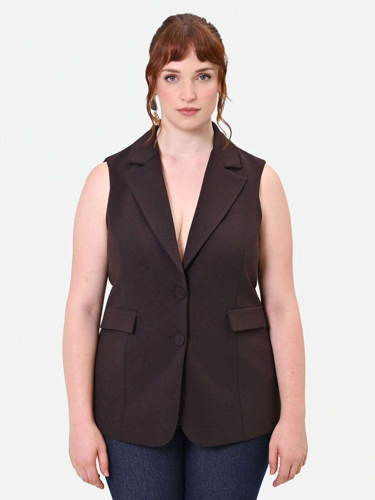 Rinascimento Curvy - Gilet In Tessuto Crepe - Donna - World Fashion