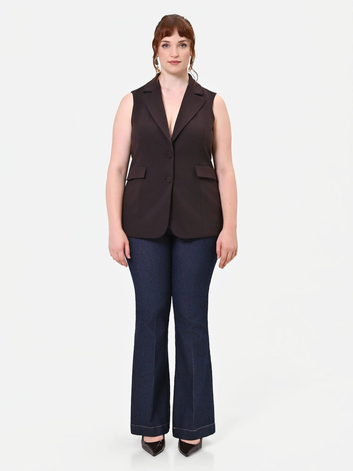 Rinascimento Curvy - Gilet In Tessuto Crepe - Donna - World Fashion