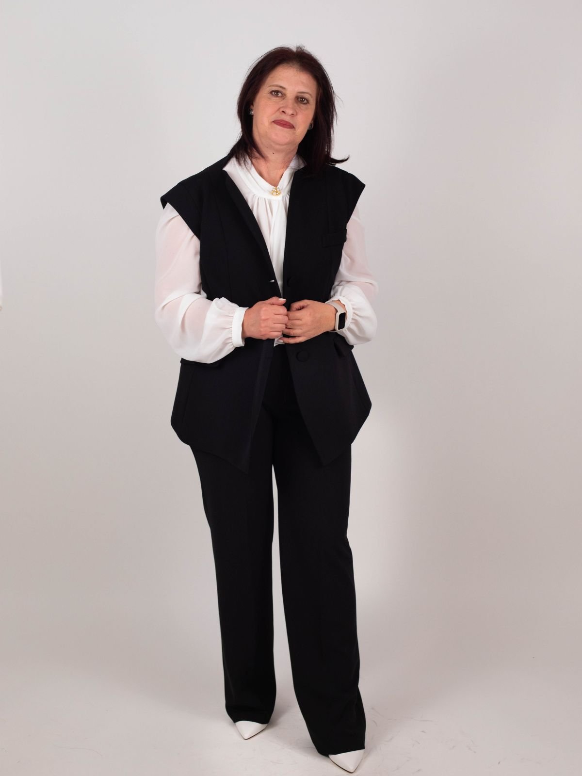 Rinascimento Curvy - Pantalone tessuto crépe dritto - Donna - World Fashion