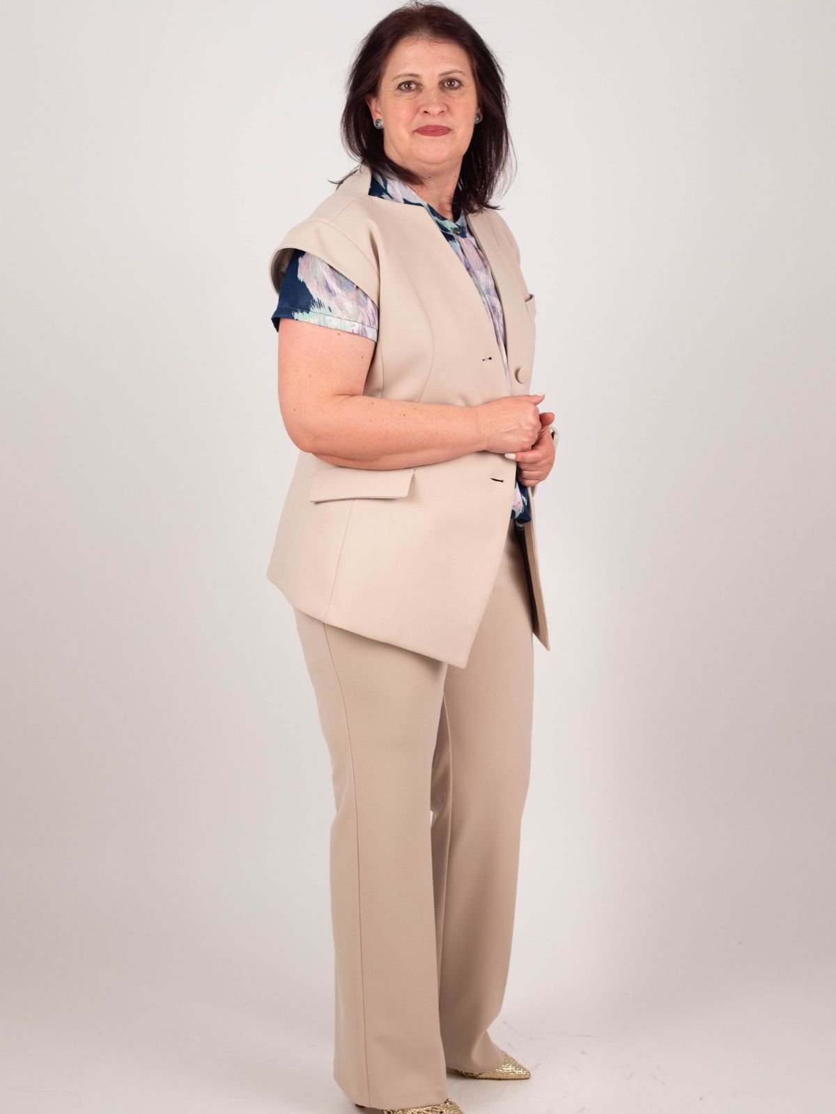 Rinascimento Curvy - Pantalone tessuto crépe dritto - Donna - World Fashion