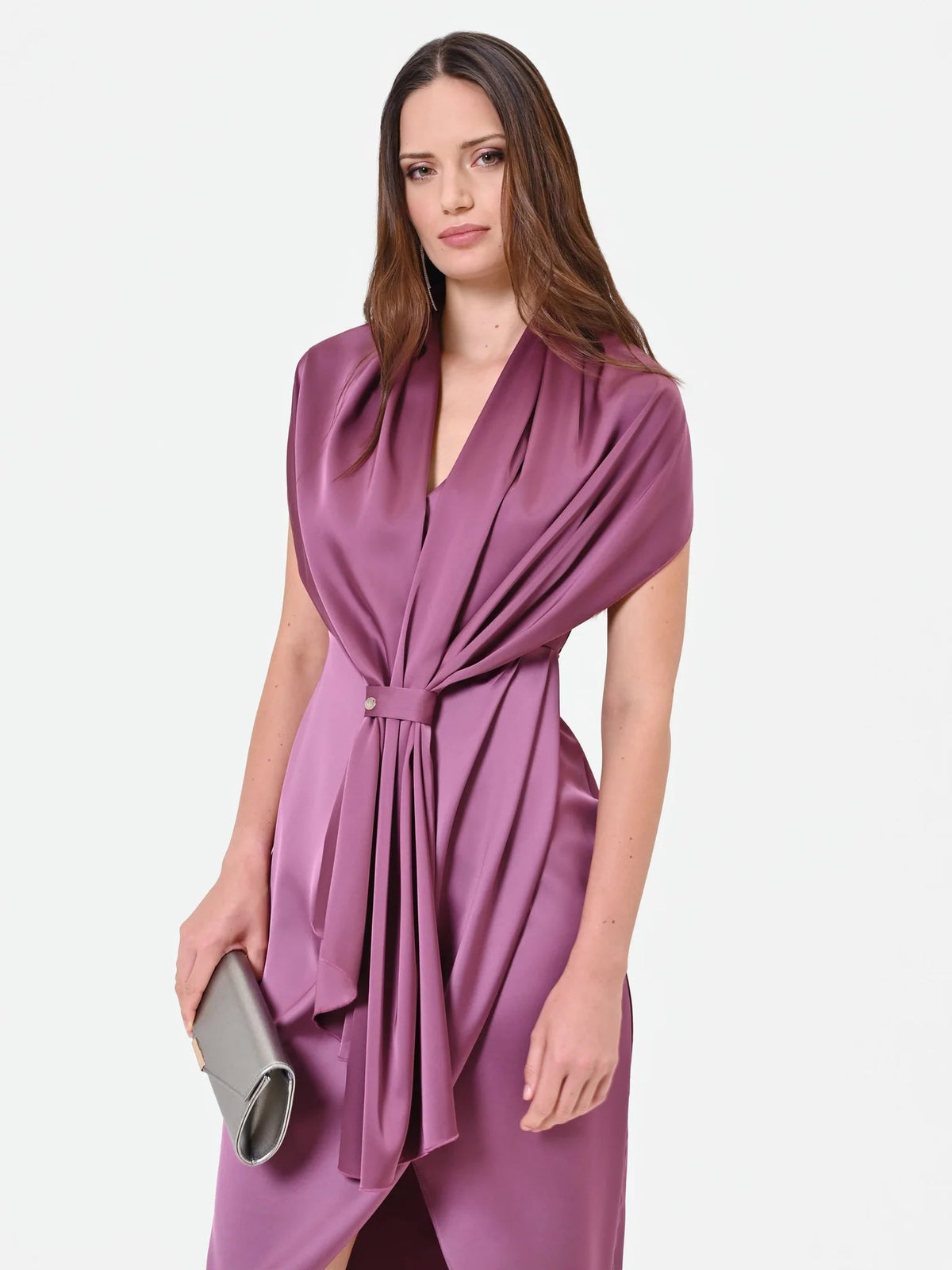 Rinascimento Curvy - Stola in raso con anello - Donna - World Fashion