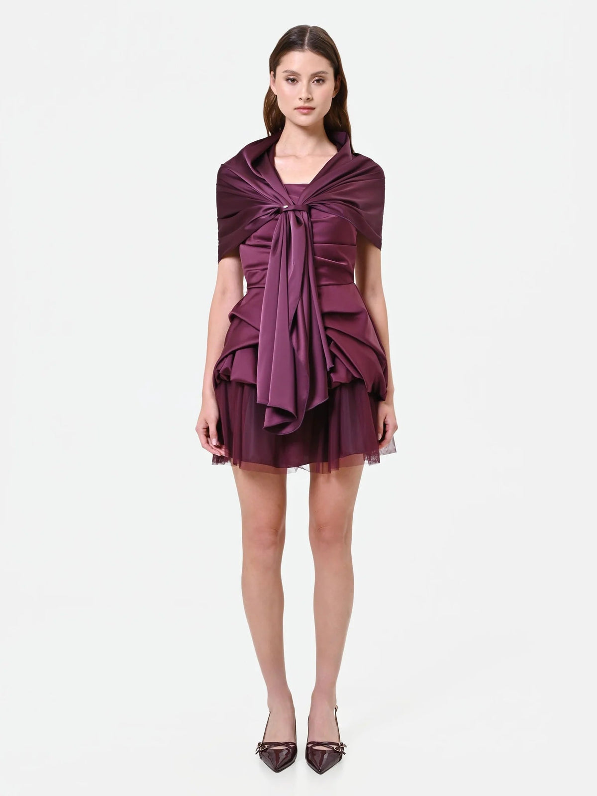 Rinascimento Curvy - Stola in raso con anello - Donna - World Fashion