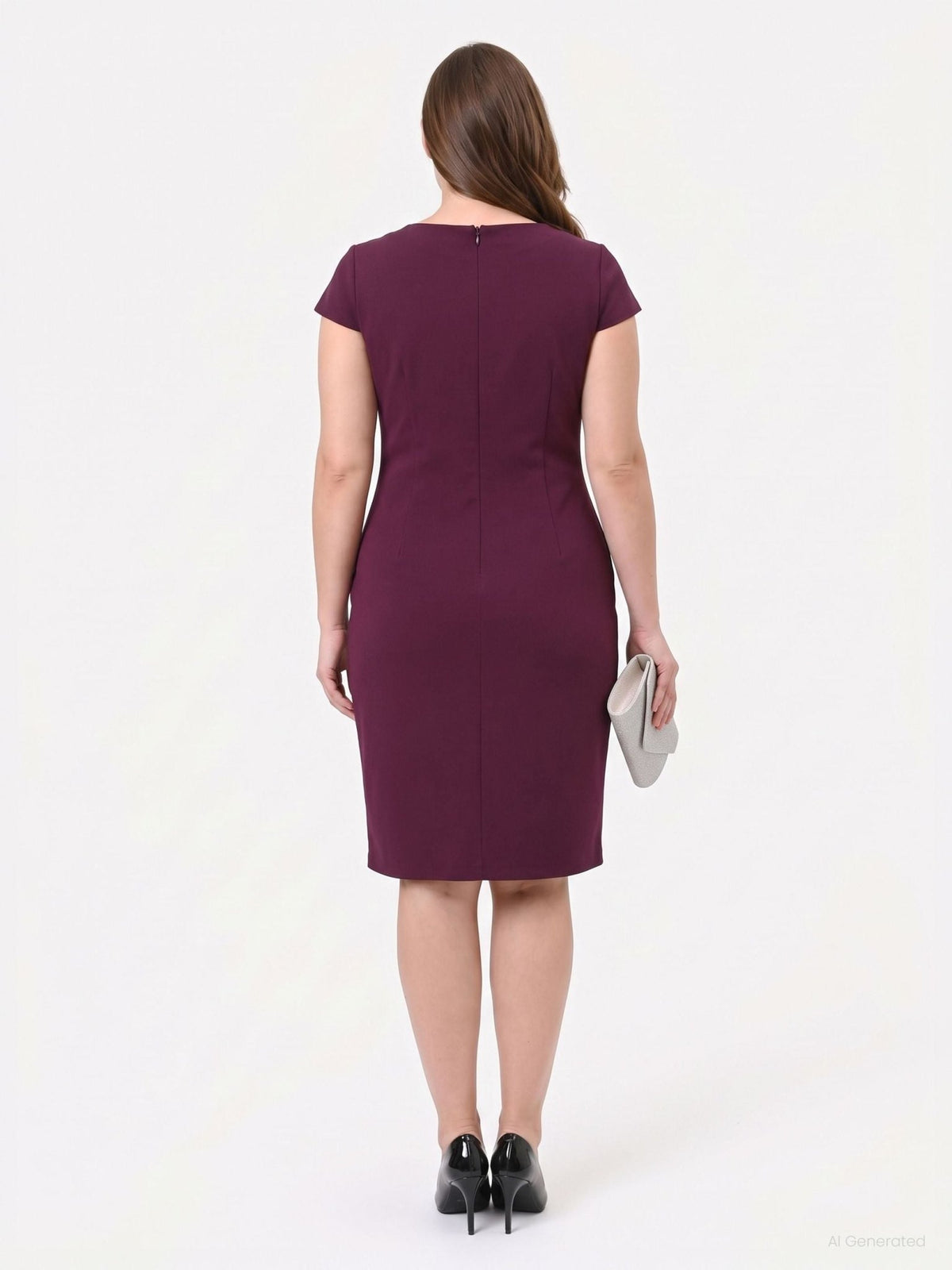 Rinascimento Curvy - Tubino con drappeggio asimmetrico - Donna - World Fashion
