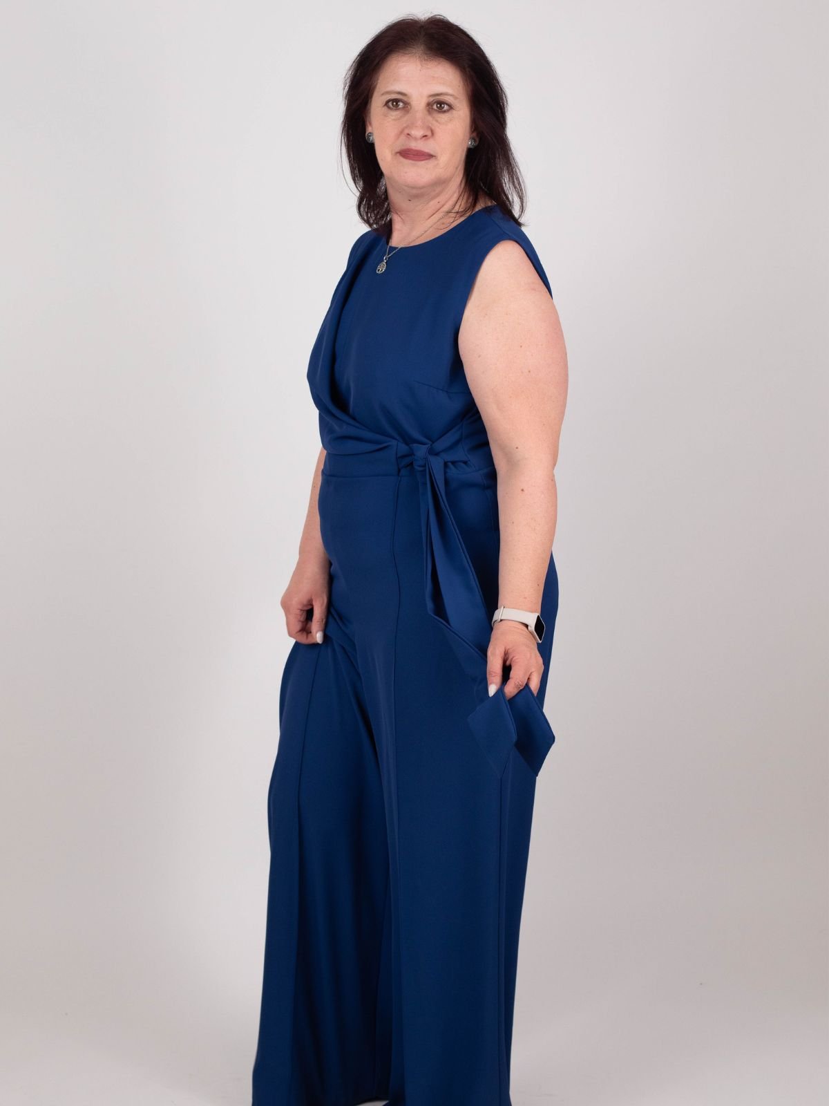 Rinascimento Curvy - Tuta intera tessuto fluido palazzo - Donna - World Fashion