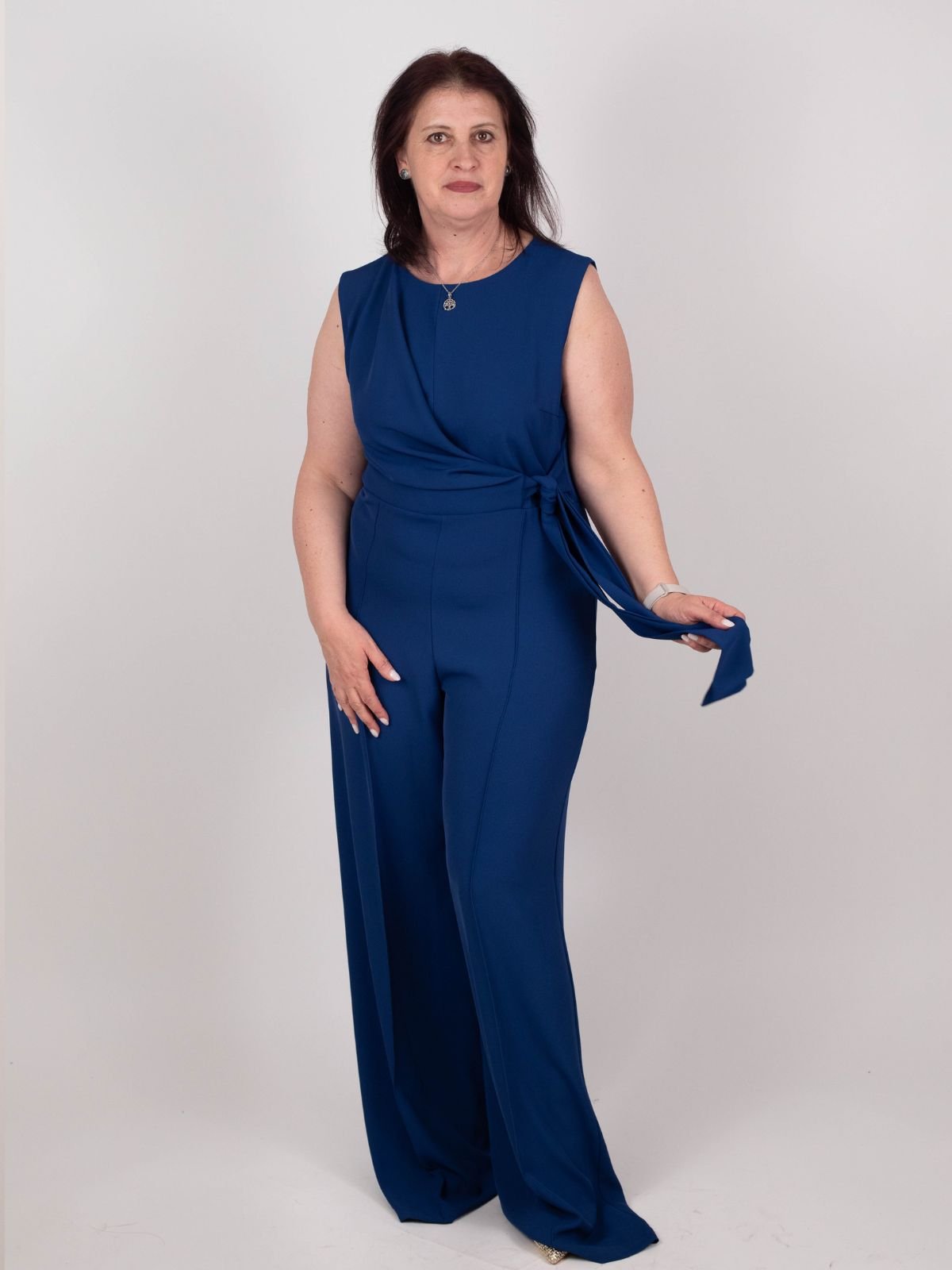 Rinascimento Curvy - Tuta intera tessuto fluido palazzo - Donna - World Fashion