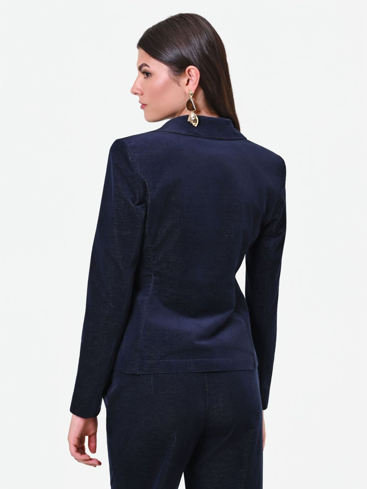 Rinascimento - Giacca doppiopetto in velluto blu navy (Giorgia Palmas X Rinascimento) - Donna - World Fashion