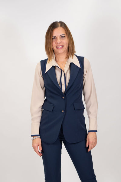 Rinascimento - Giacca smanicata in tessuto tecnico - Donna