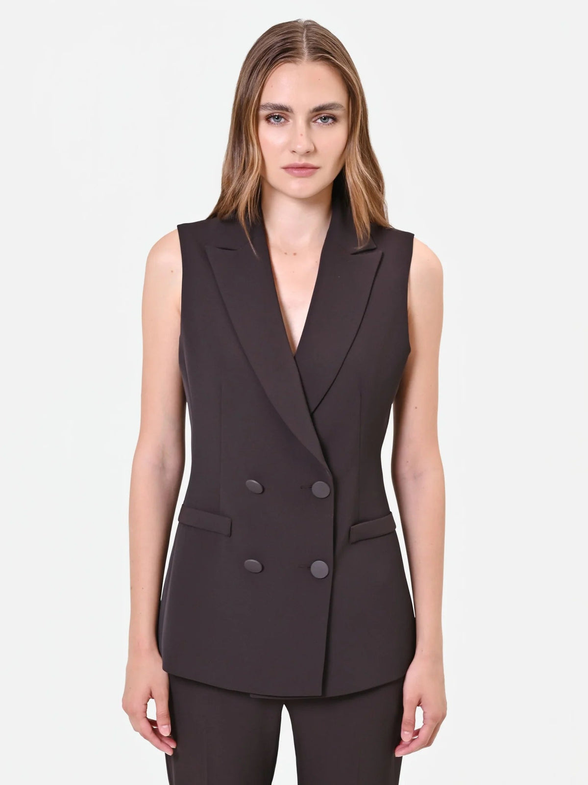 Rinascimento - Gilet Doppiopetto In Cadi - Donna - World Fashion