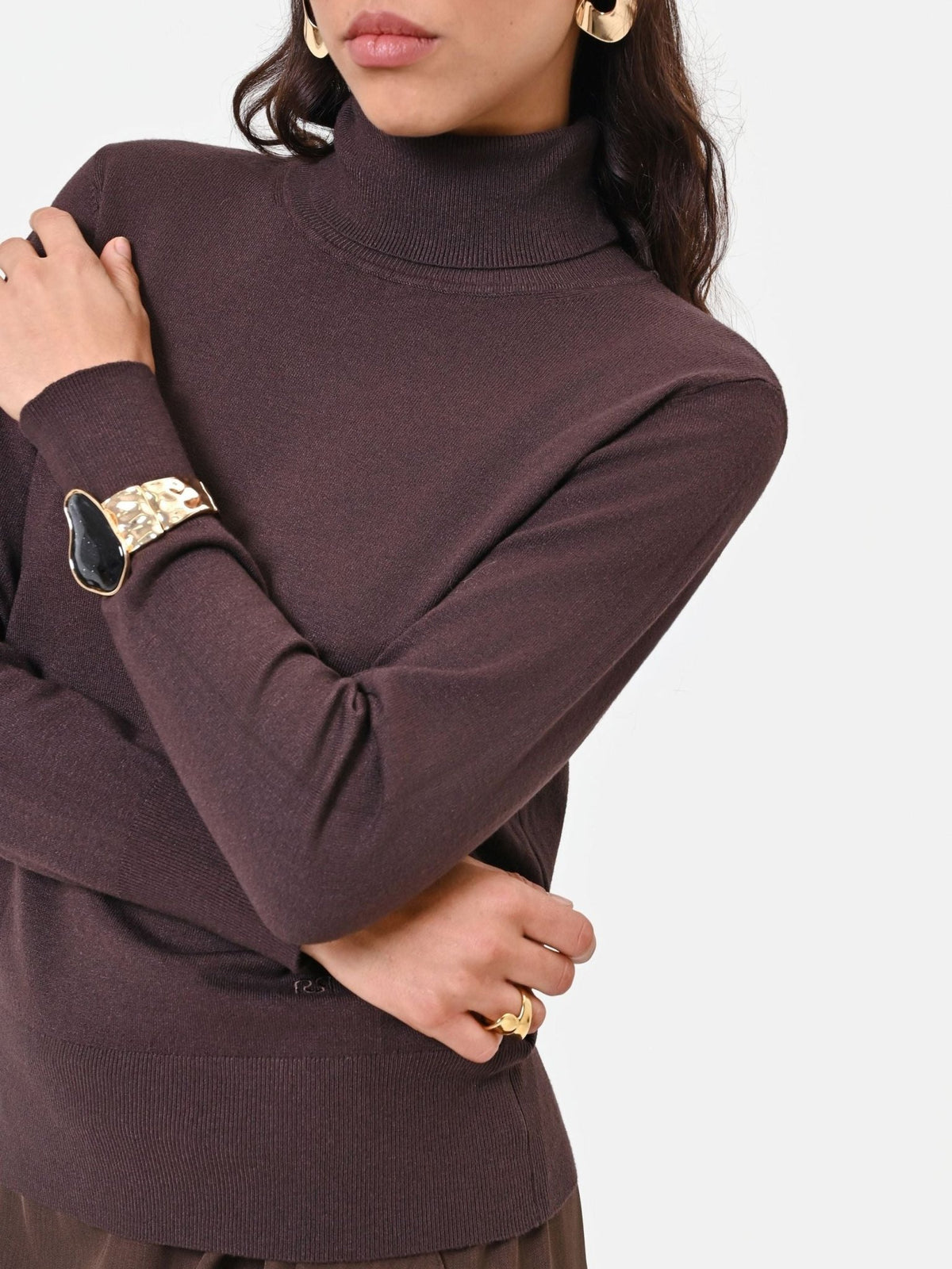Rinascimento - Maglia dolcevita in misto viscosa - Donna - World Fashion