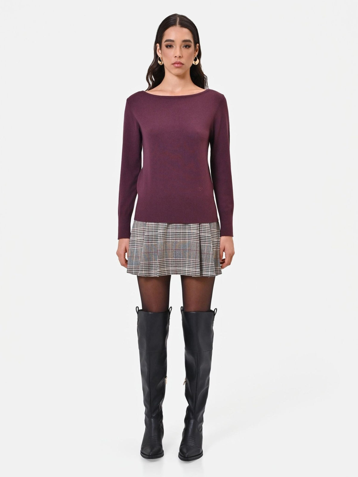 Rinascimento - Maglia scollo a barca in misto viscosa - Donna - World Fashion
