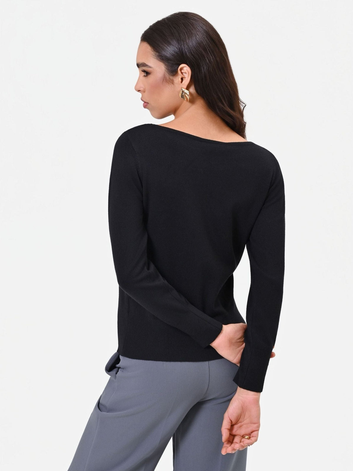 Rinascimento - Maglia scollo a barca in misto viscosa - Donna - World Fashion