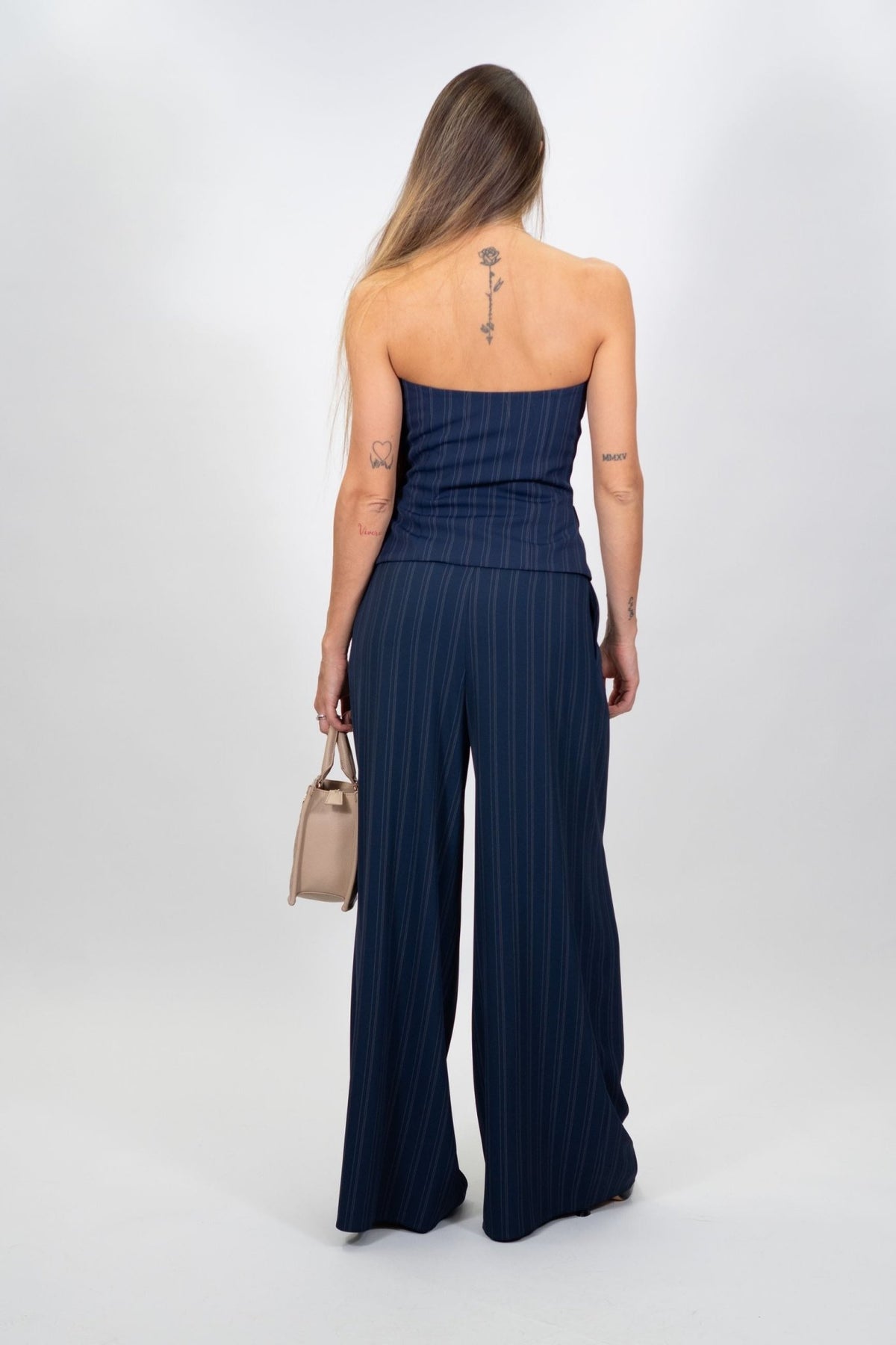 Rinascimento - Pantalone palazzo gessato (Giorgia Palmas X Rinascimento) - Donna - World Fashion