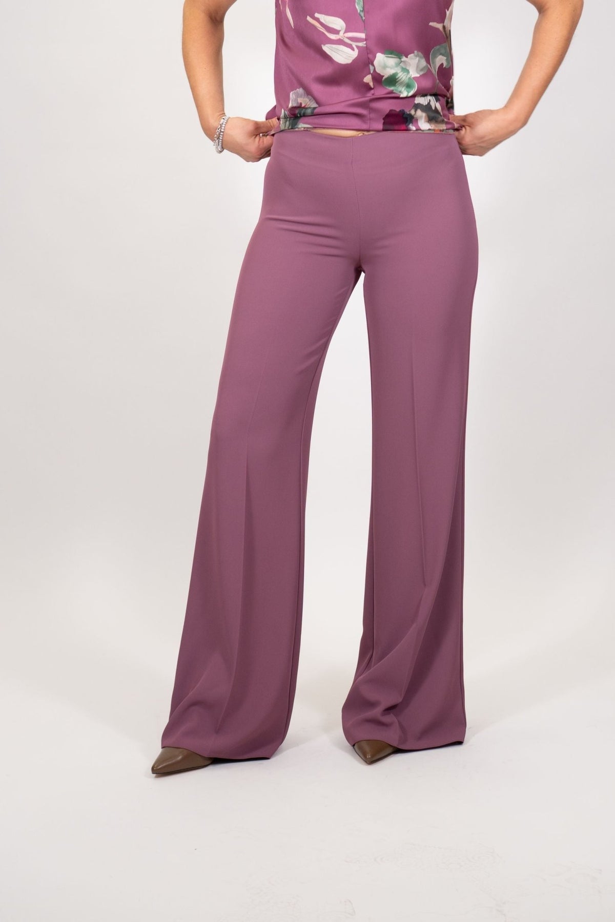 Rinascimento - Pantalone Palazzo In Cadi - Donna - World Fashion