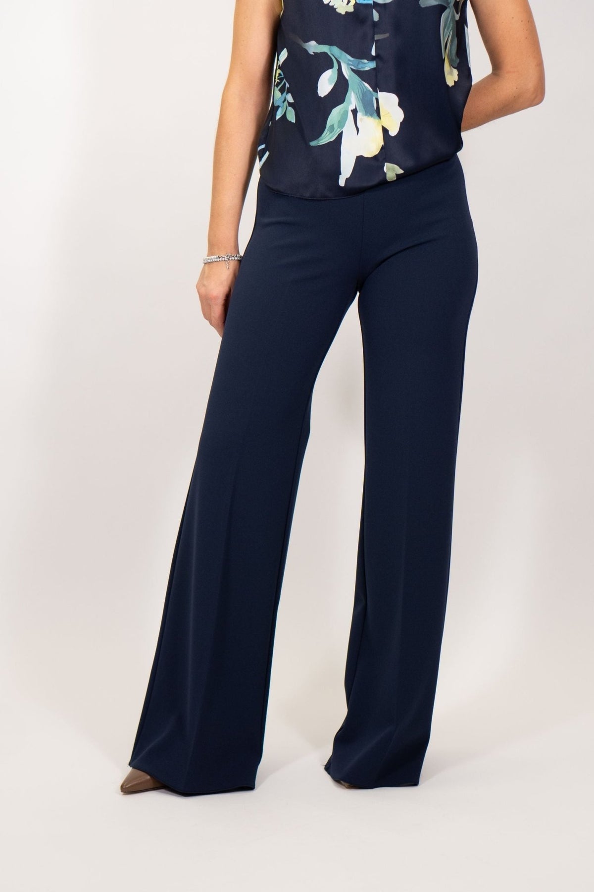 Rinascimento - Pantalone palazzo in crepe - Donna - World Fashion