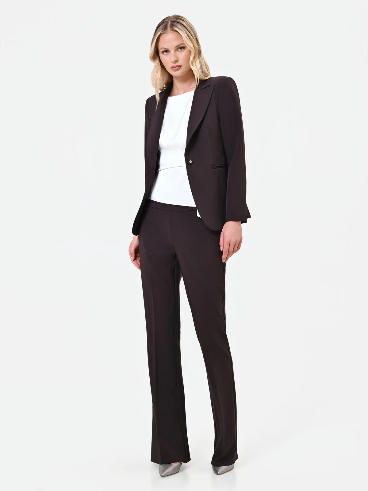 Rinascimento - Pantalone zampa in tessuto tecnico - Donna - World Fashion