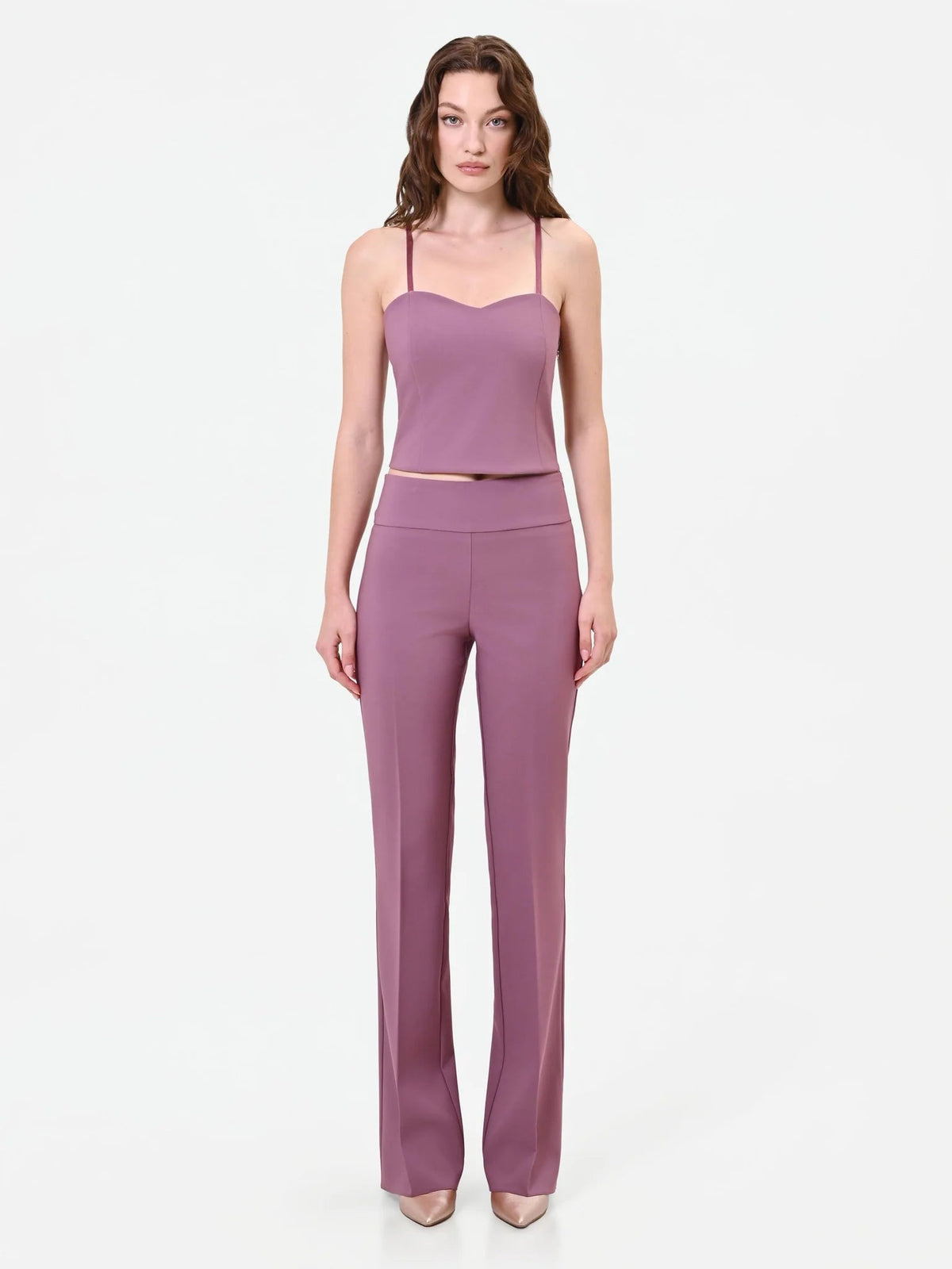 Rinascimento - Pantalone zampa in tessuto tecnico - Donna - World Fashion