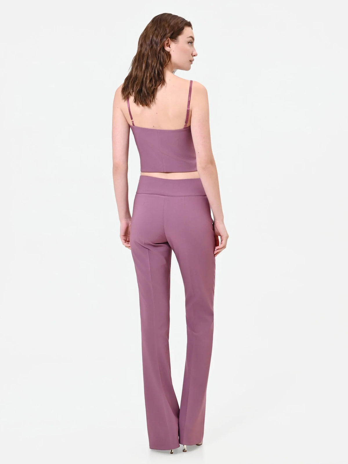 Rinascimento - Pantalone zampa in tessuto tecnico - Donna - World Fashion