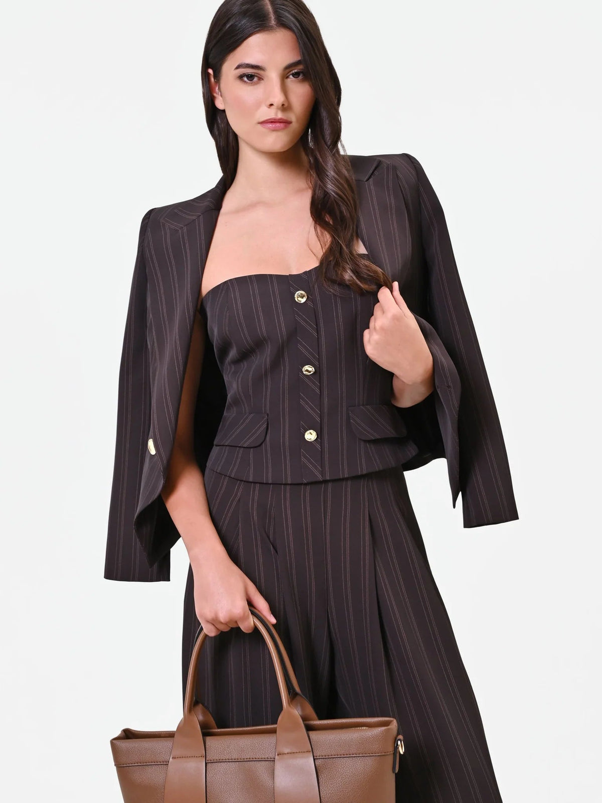 Rinascimento - Top bustier gessato (Giorgia Palmas X Rinascimento) - Donna - World Fashion