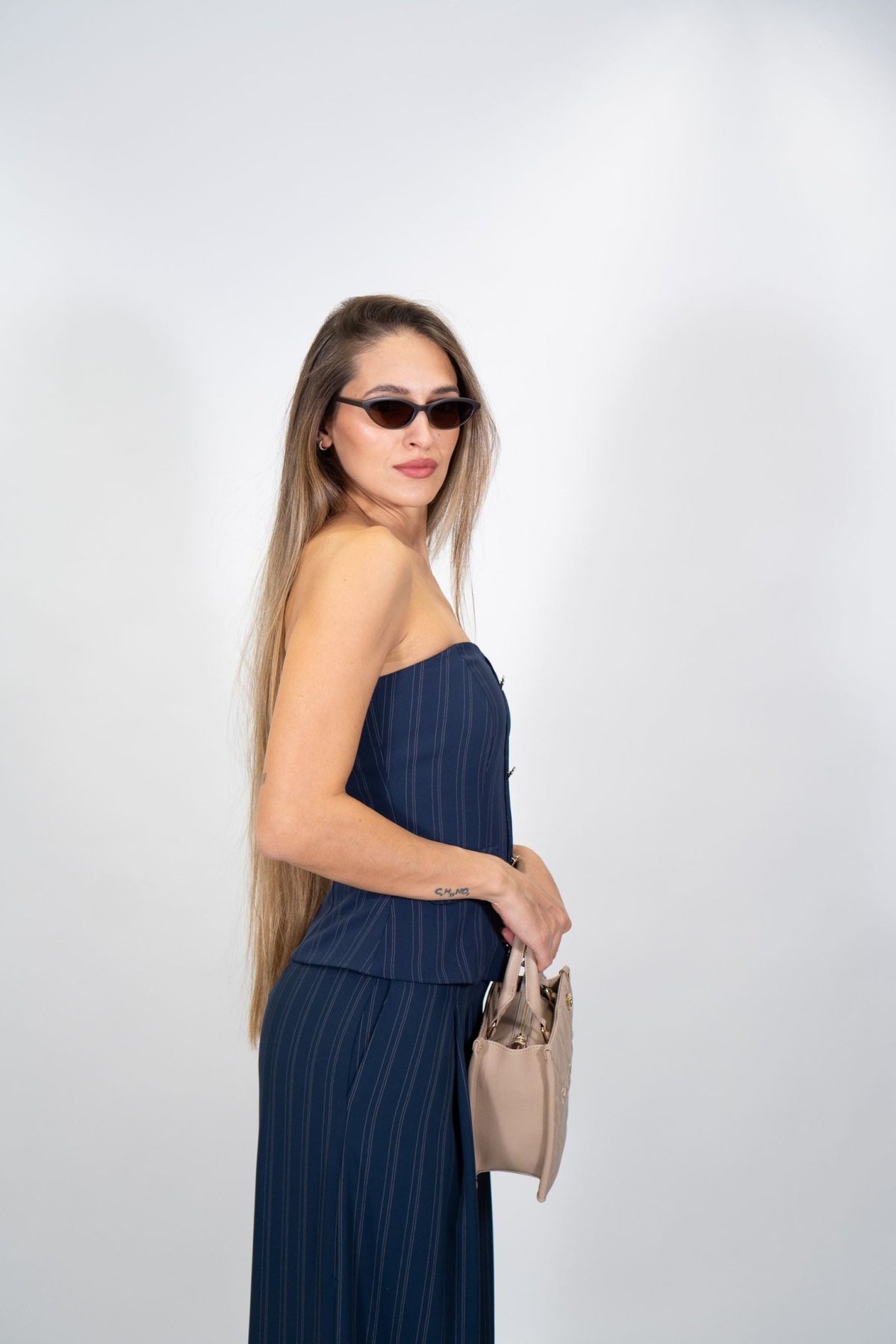 Rinascimento - Top bustier gessato (Giorgia Palmas X Rinascimento) - Donna - World Fashion