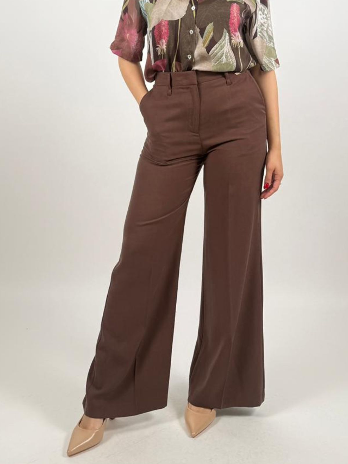 Markup - Pantapalazzo In Tessuto Fluido - Donna