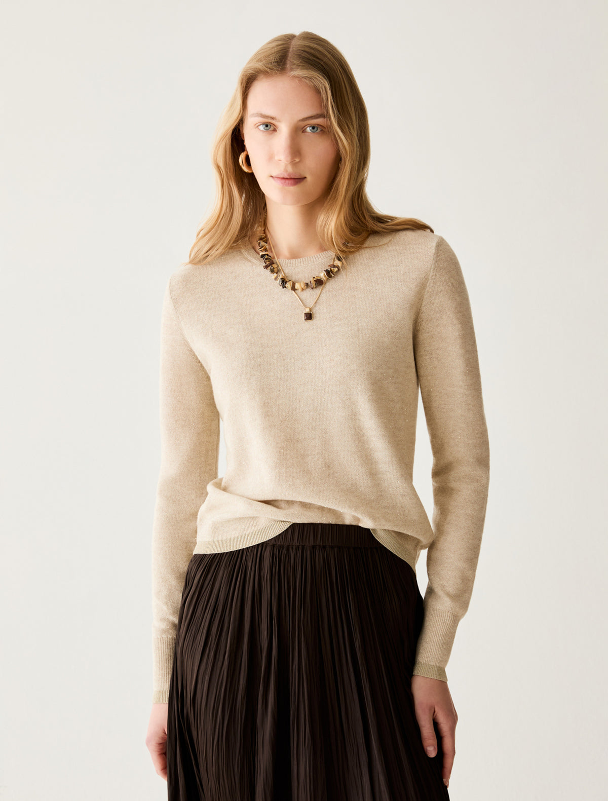 PennyBlack - Maglia girocollo con micro-paillettes - Donna