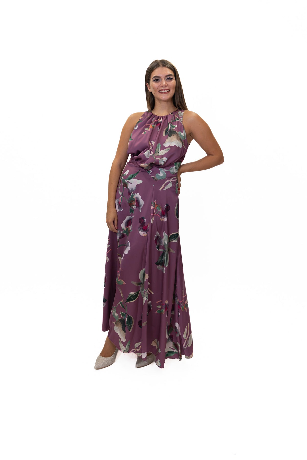 Rinascimento - Abito Lungo Fantasia Floreale - Donna