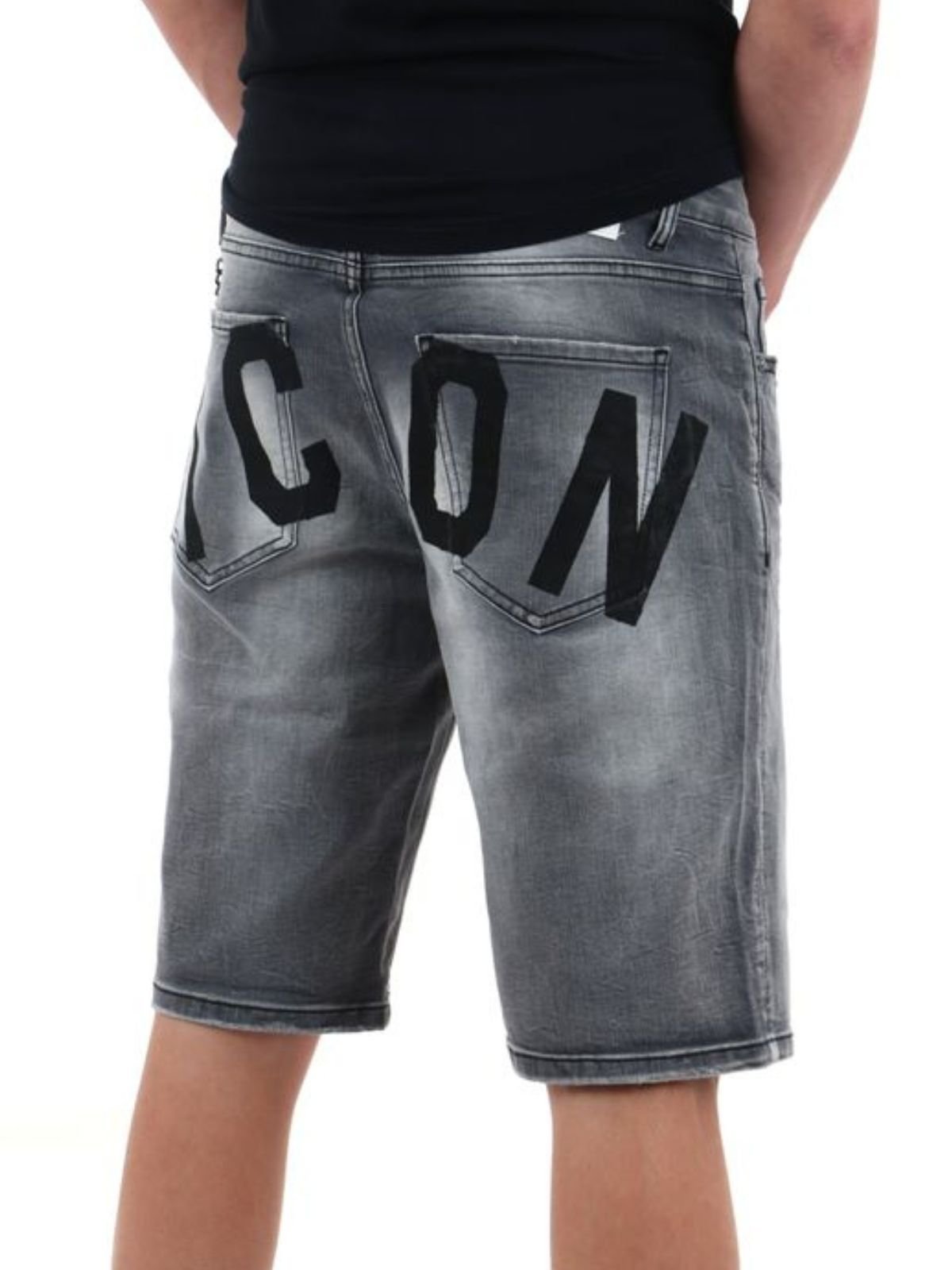 Shorts Denim C/Logo Grande Uomo - Icon - World Fashion