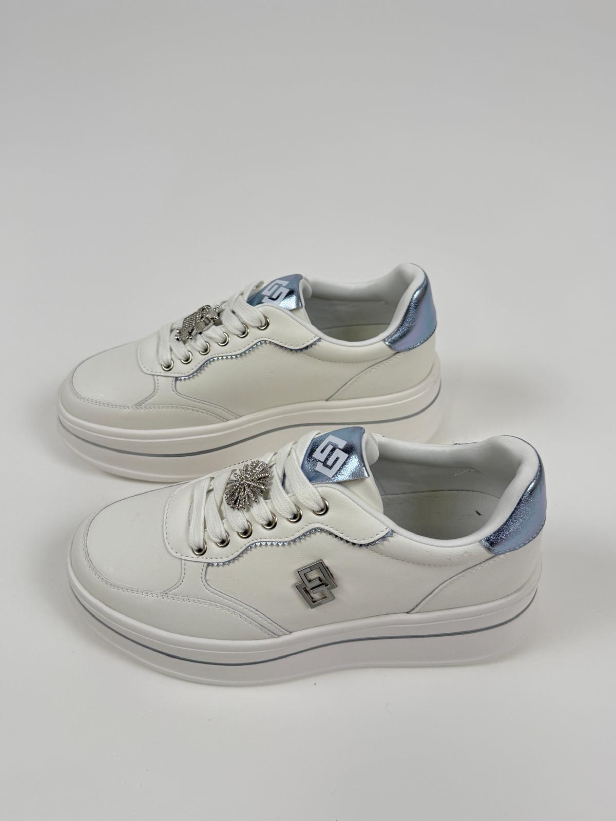 Sneaker platform in ecopelle bianca Donna - Gold&Gold - World Fashion