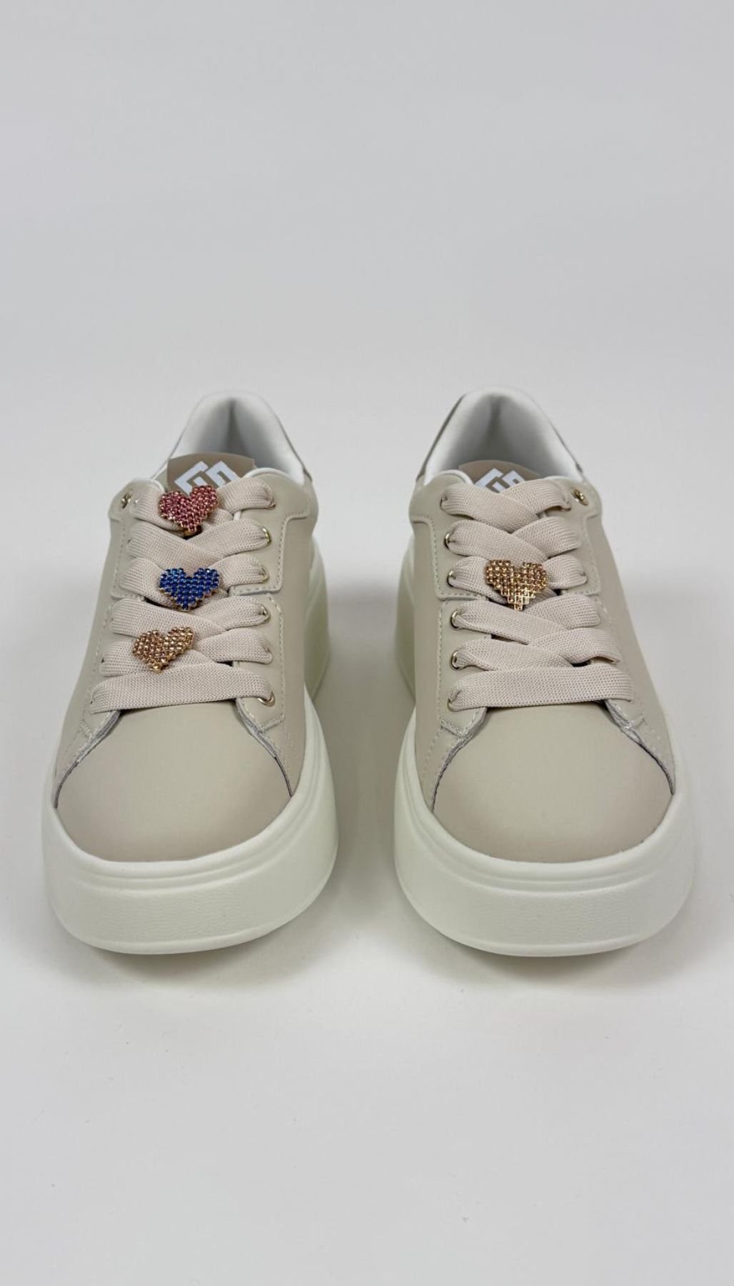 Sneakers Donna Stringate con Accessorio Bianco Donna - Gold&Gold - World Fashion