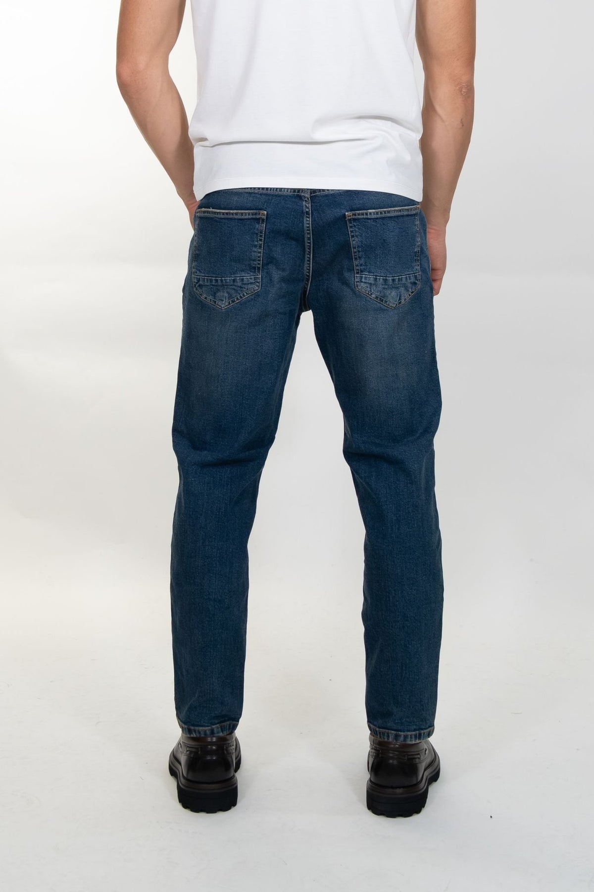 Squad2 - Jeans regular tapered fit blu medio washed - Uomo - World Fashion