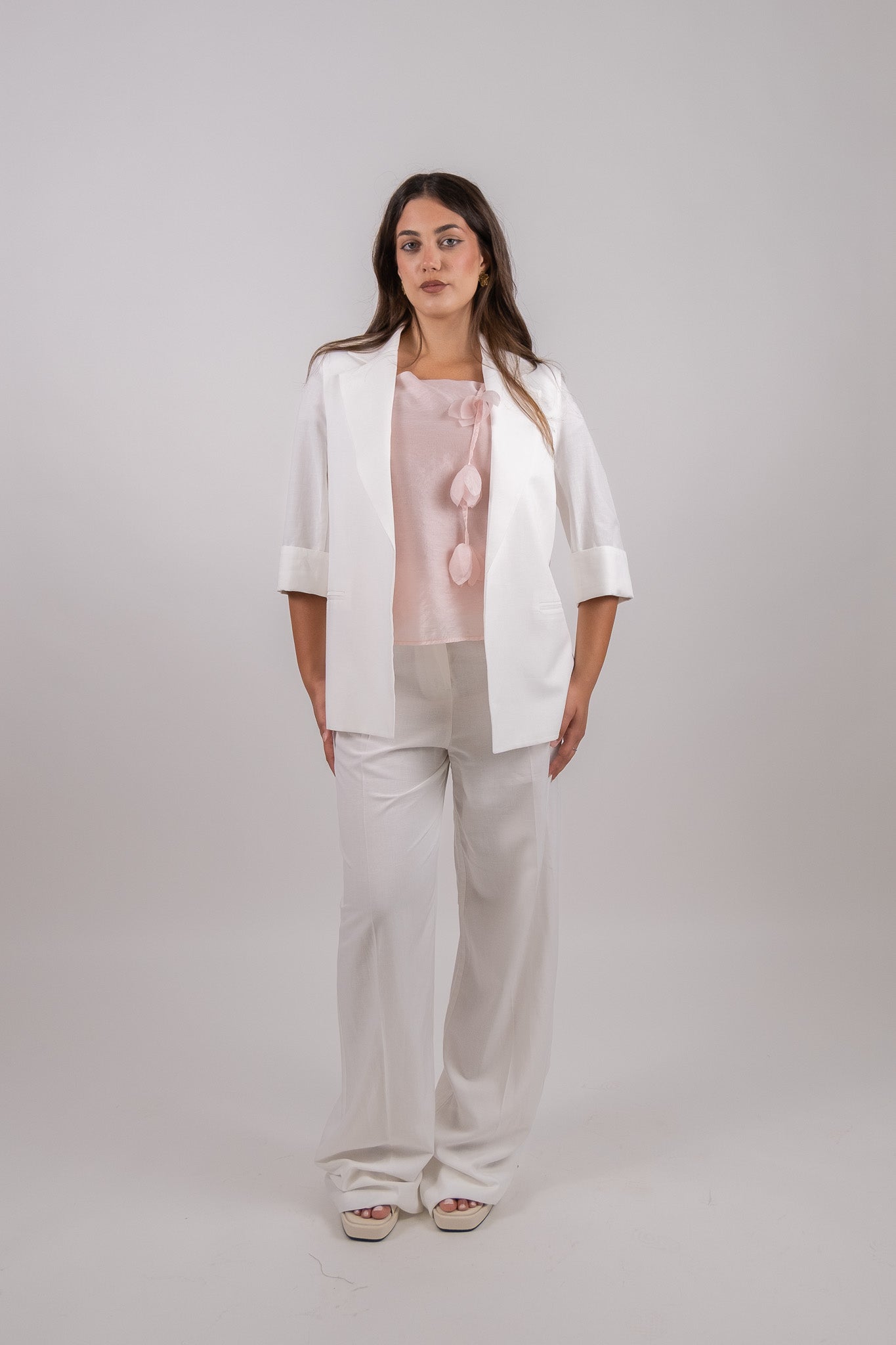 Dixie - Pantalone a vita alta con gamba ampia e pinces - Donna