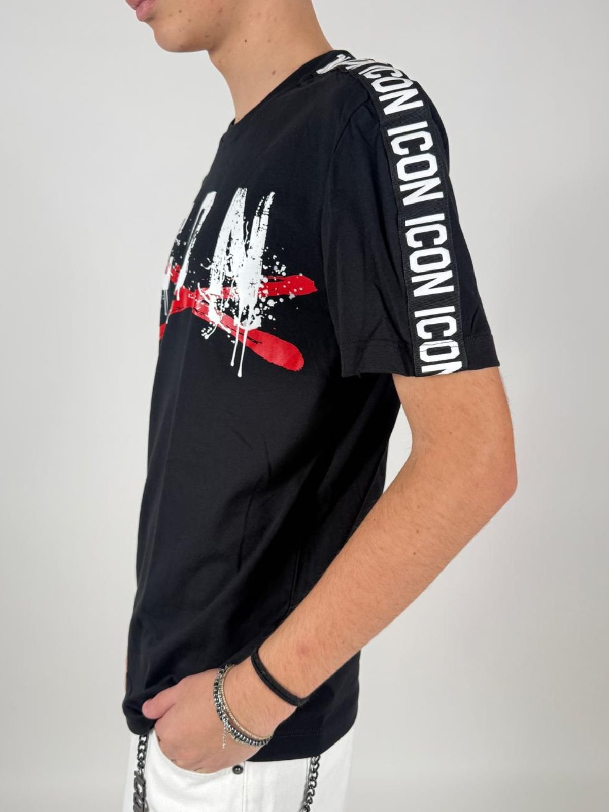 T-Shirt C/Logo C/Bande Uomo - Icon - World Fashion