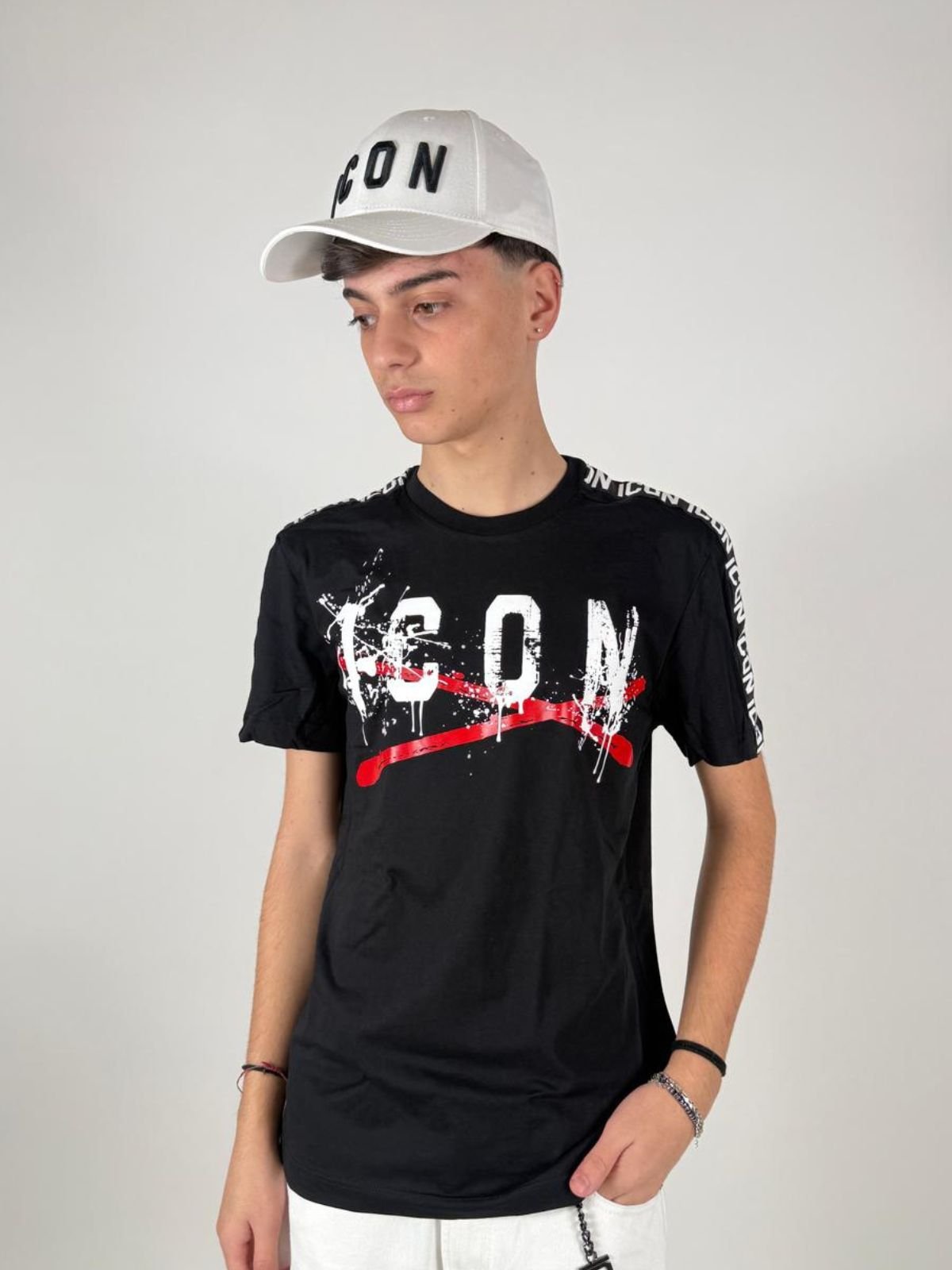 T-Shirt C/Logo C/Bande Uomo - Icon - World Fashion