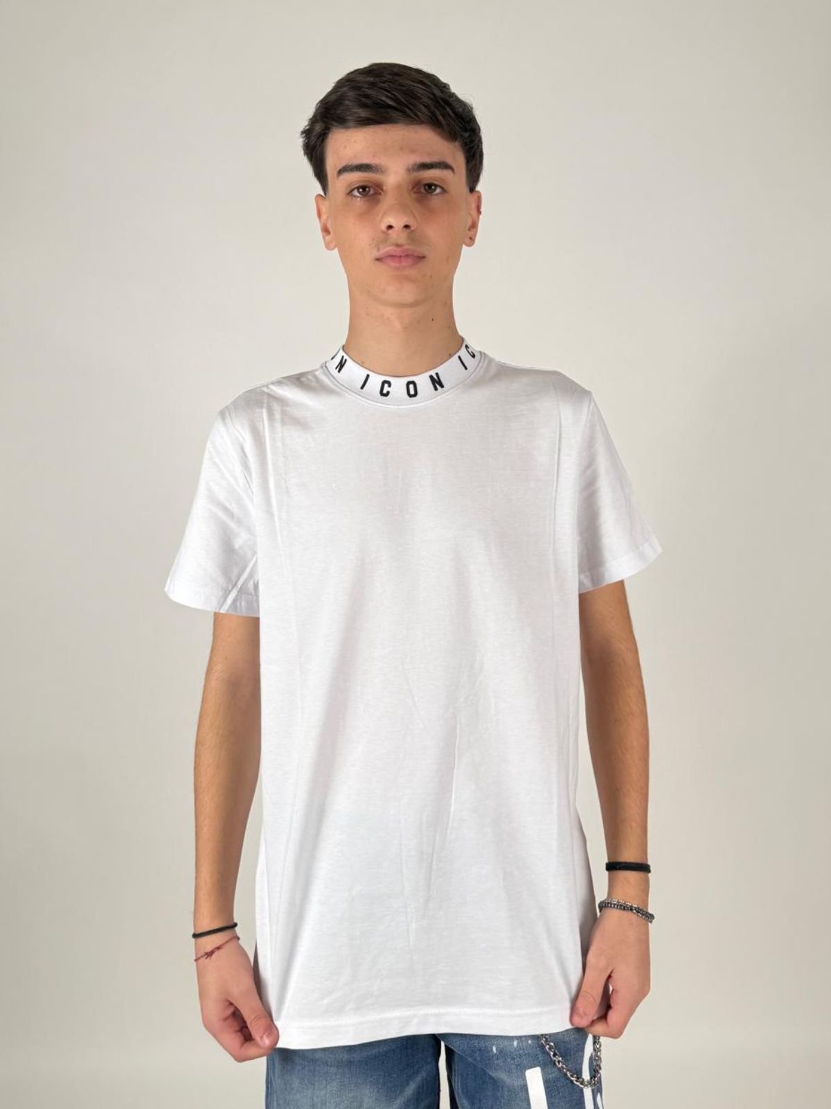 T-Shirt C/Logo Su Costina Uomo - Icon - World Fashion