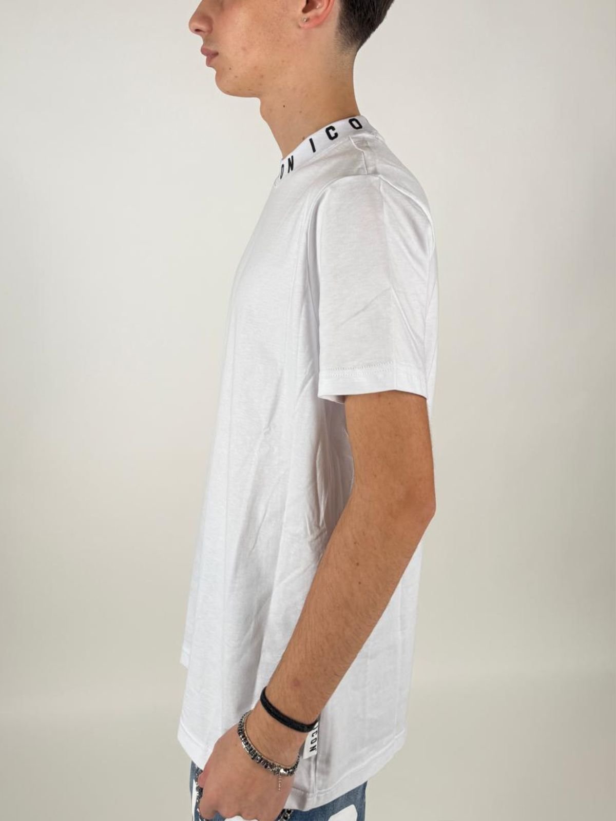 T-Shirt C/Logo Su Costina Uomo - Icon - World Fashion
