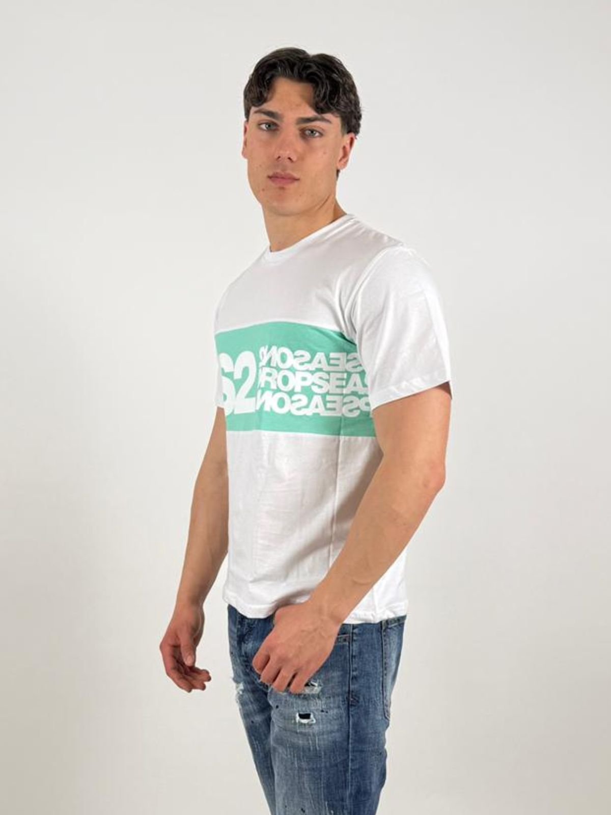 T-Shirt Con Inserto Logato Uomo - Ds2 - World Fashion