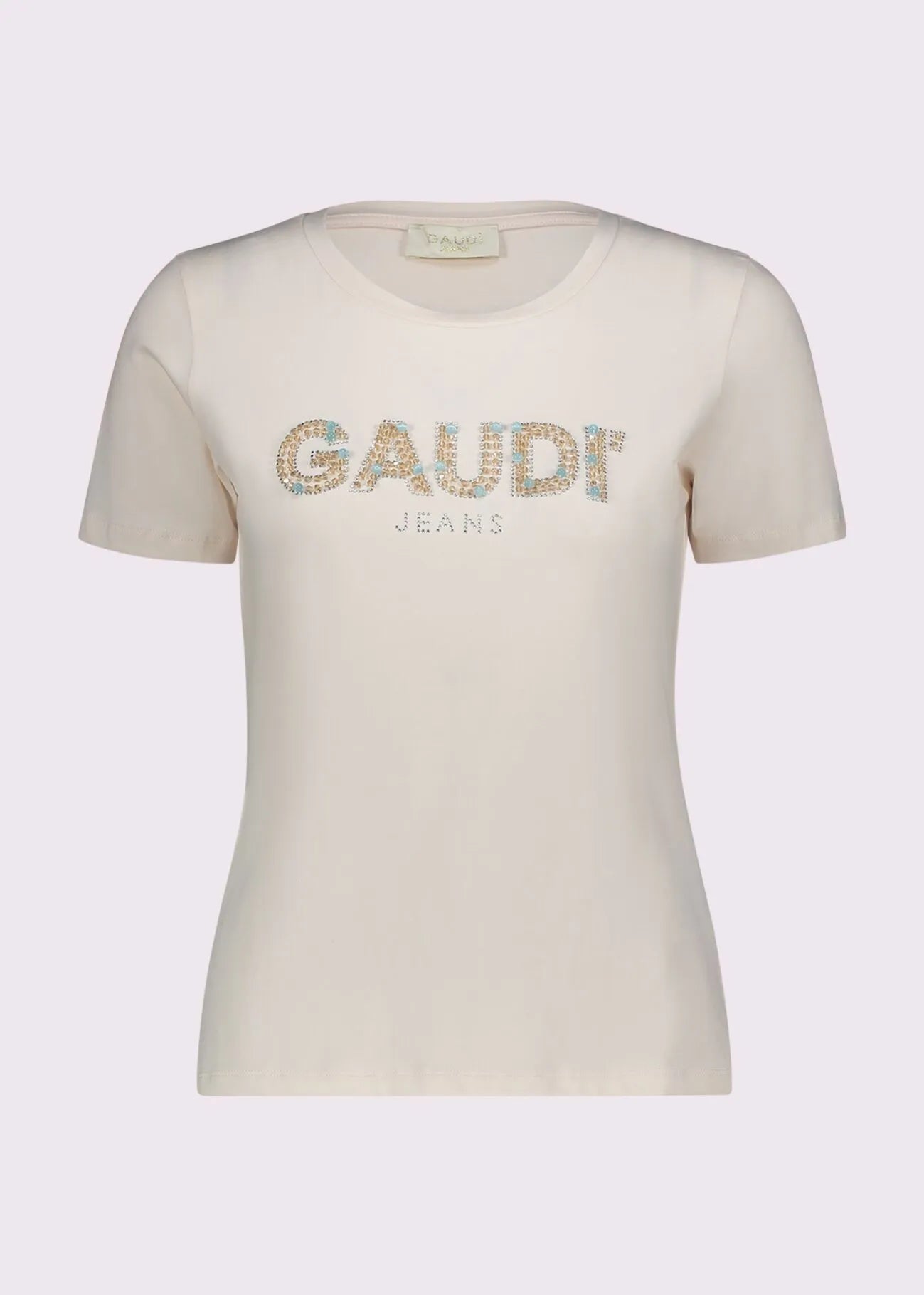 T-shirt con logo e strass Donna - Gaudì Jeans - World Fashion