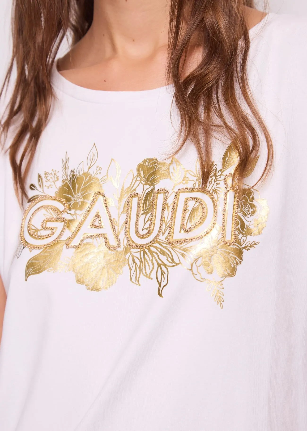 T-shirt con stampa e logo Donna - Gaudì Jeans - World Fashion