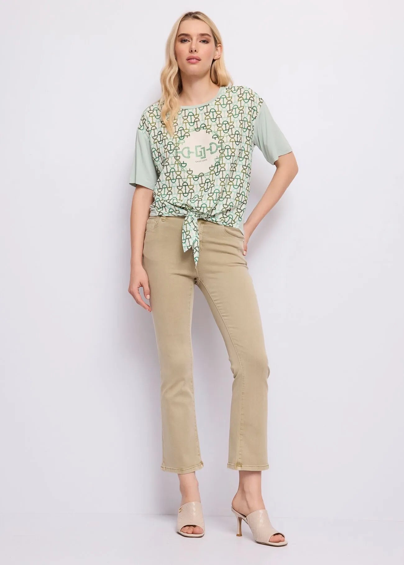 T-shirt con stampa e nodo Donna - Gaudì Jeans - World Fashion