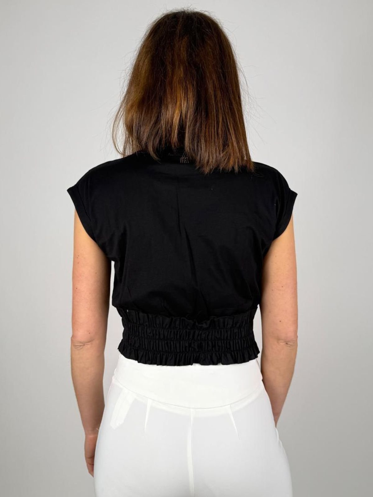 T-shirt cropped in jersey Donna - Fracomina - World Fashion