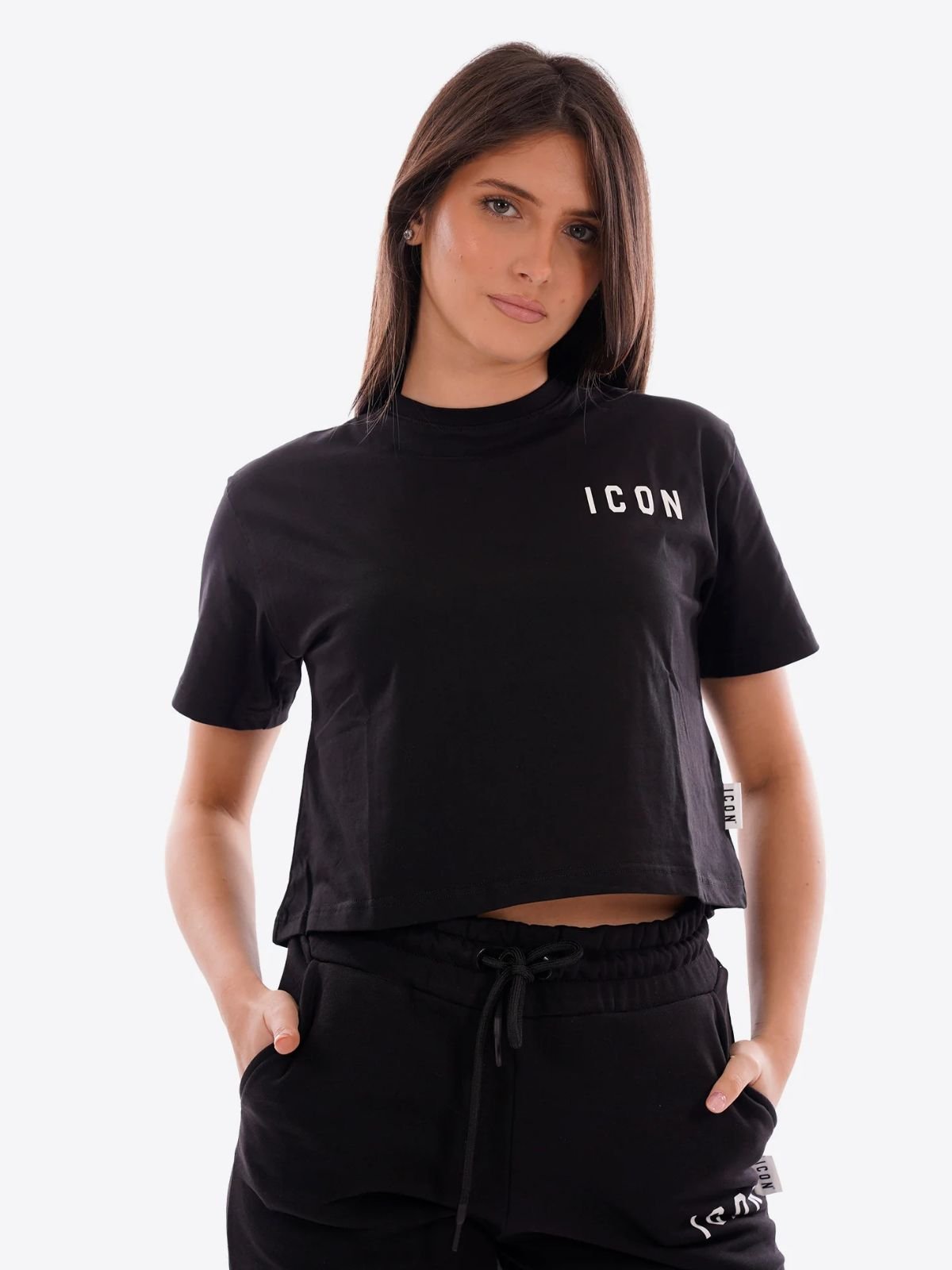T-shirt Cropped Logo Piccolo Donna - Icon - World Fashion